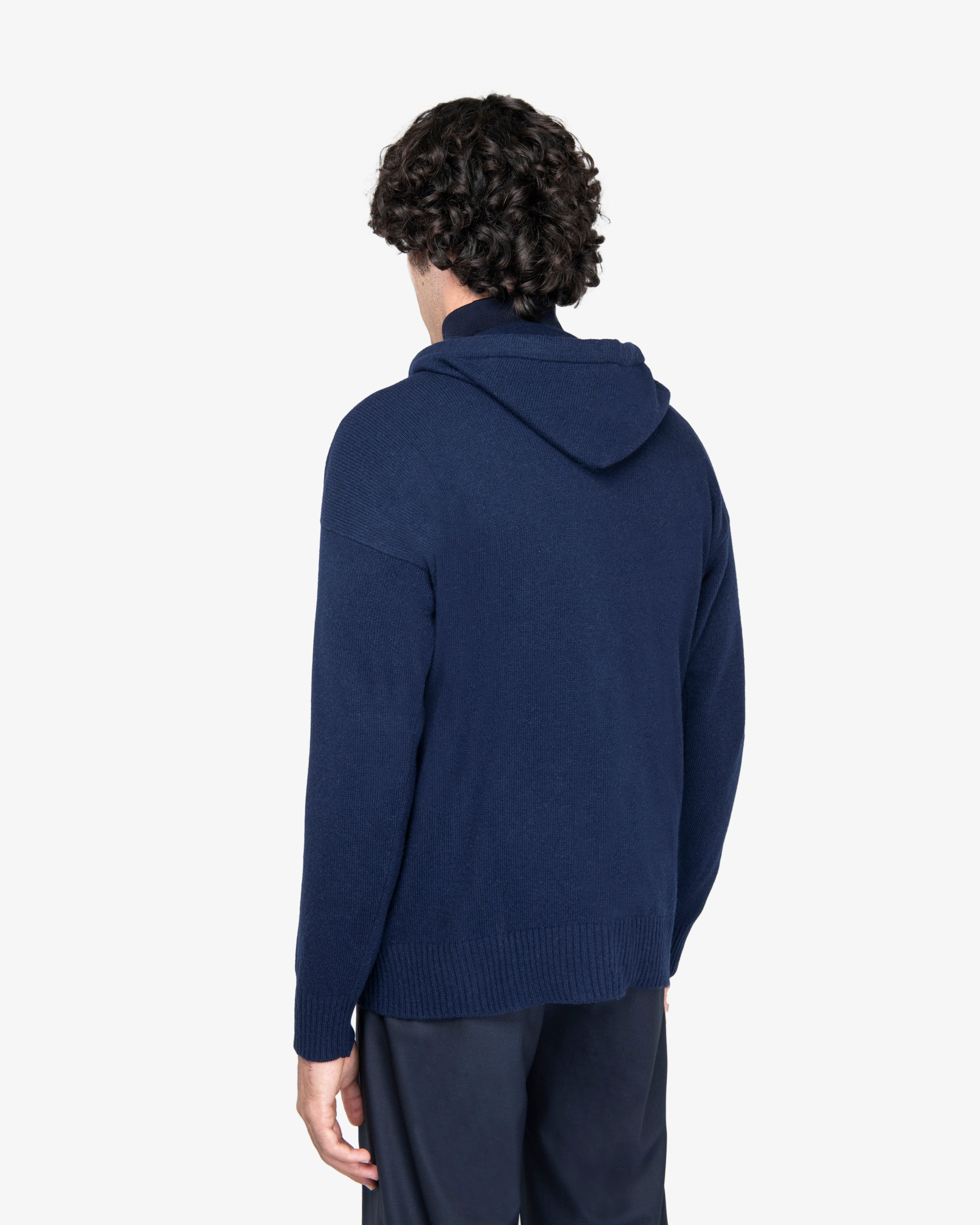 Felpa in maglia blu