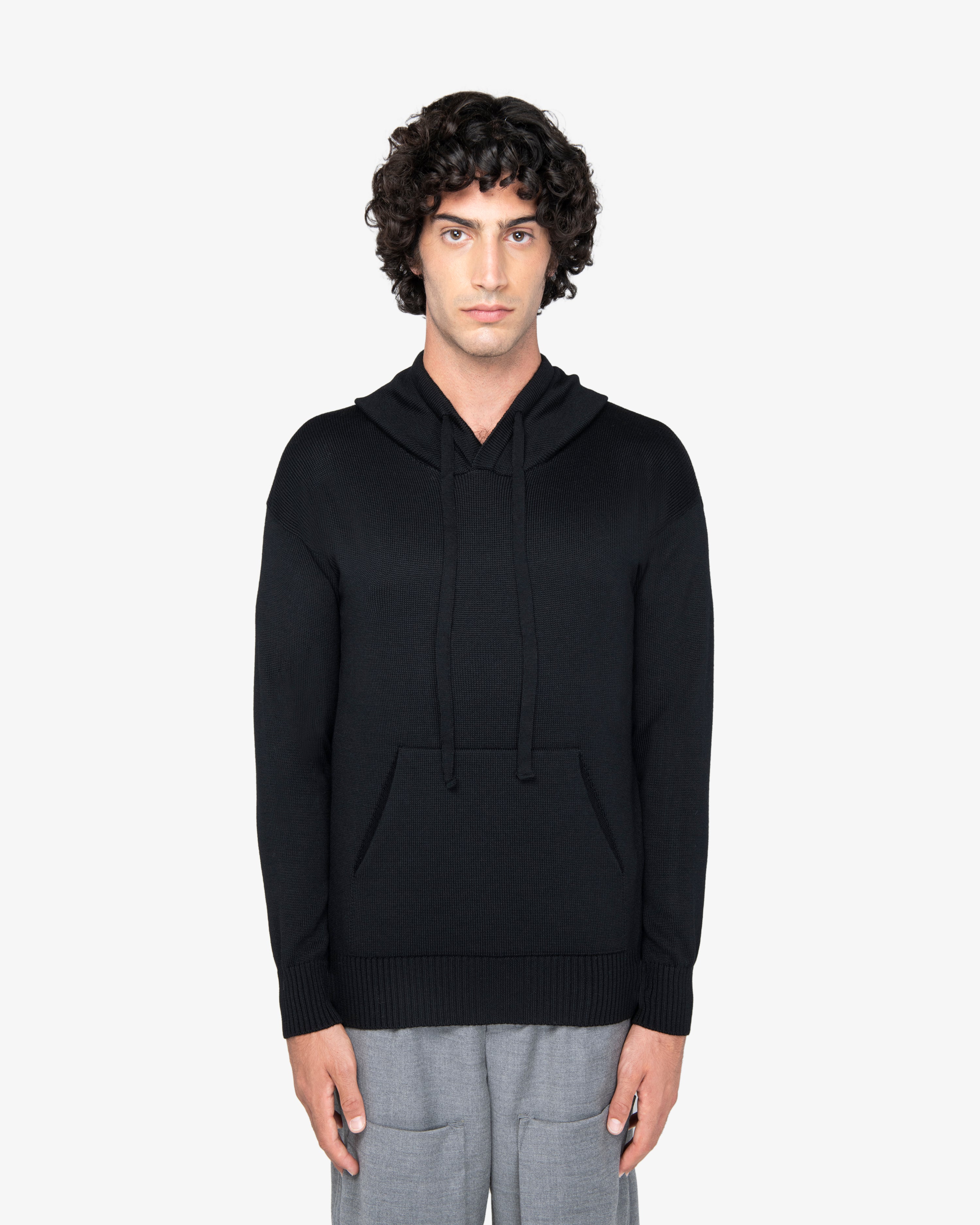 Felpa in maglia nero