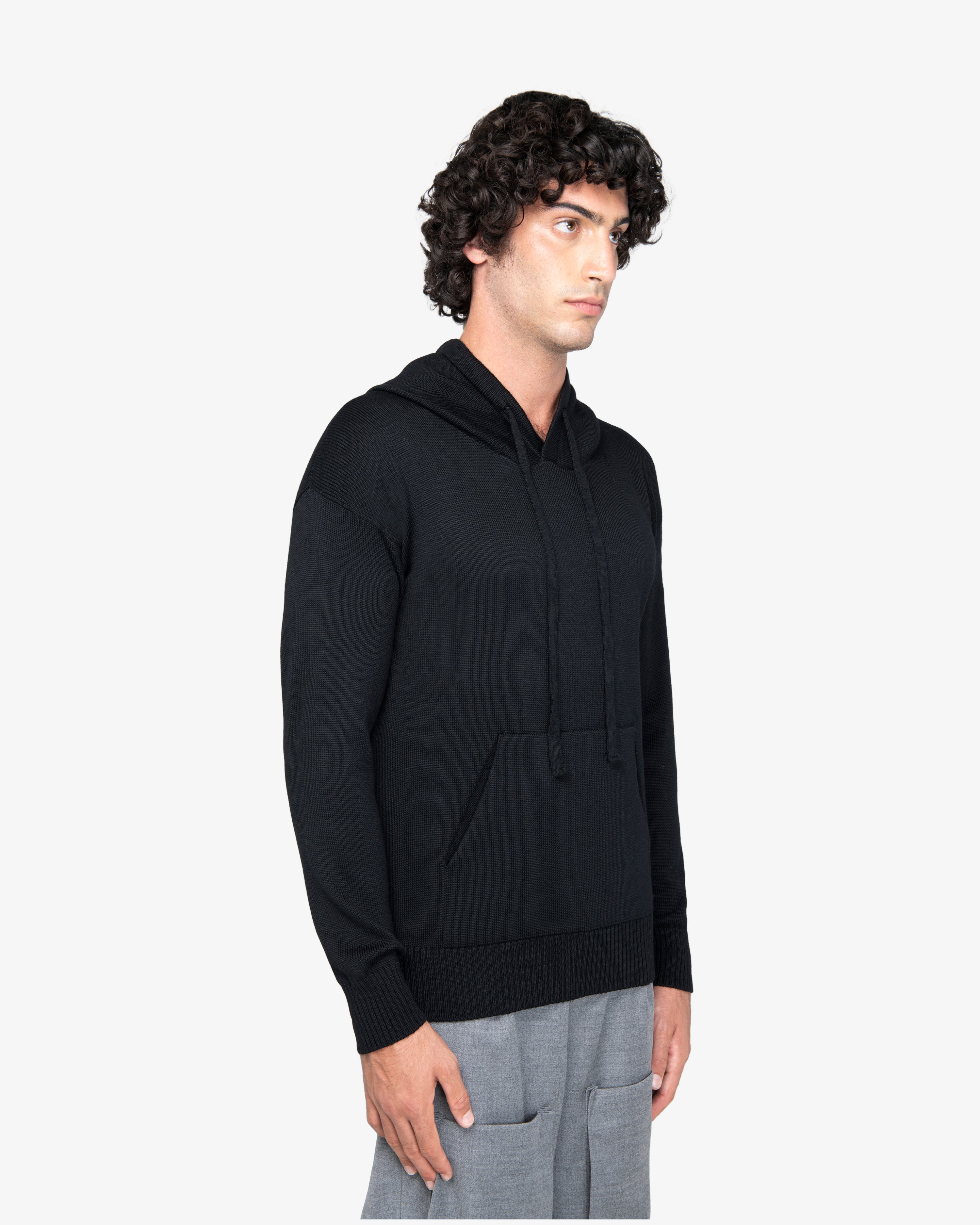 Felpa in maglia nero