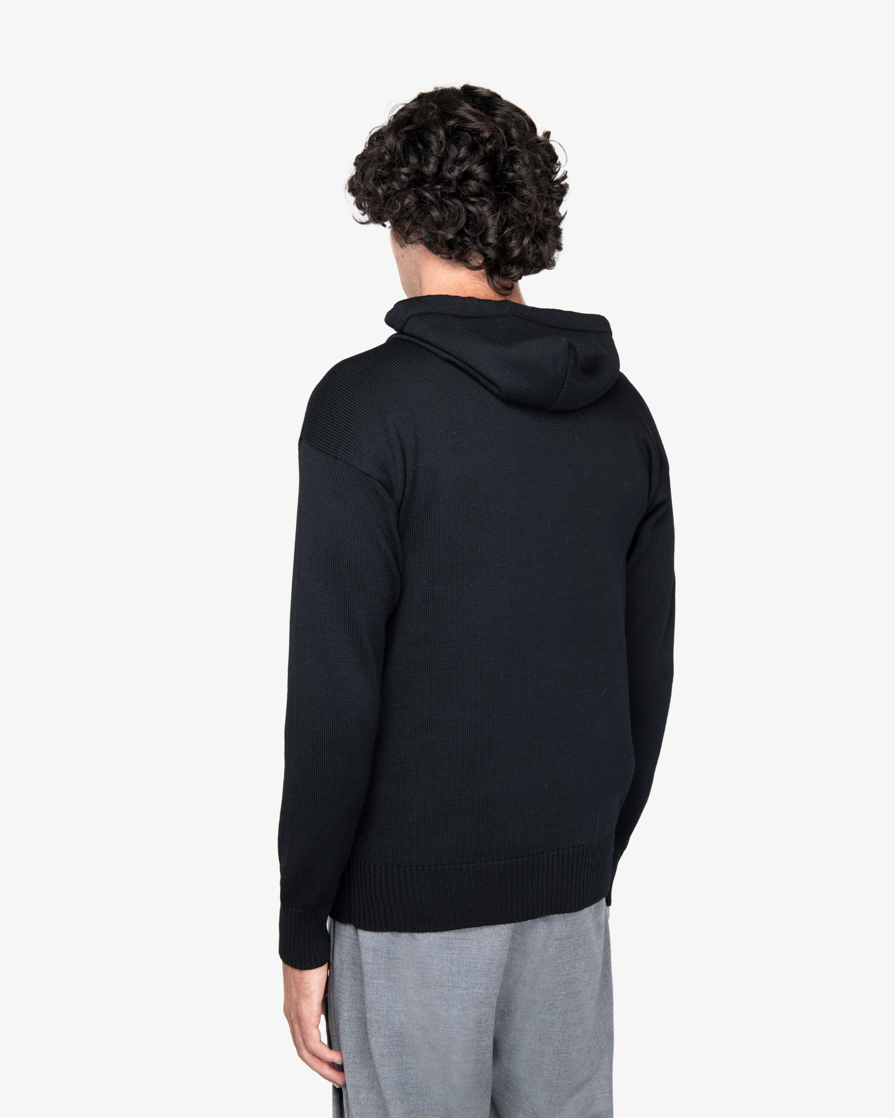 Felpa in maglia nero