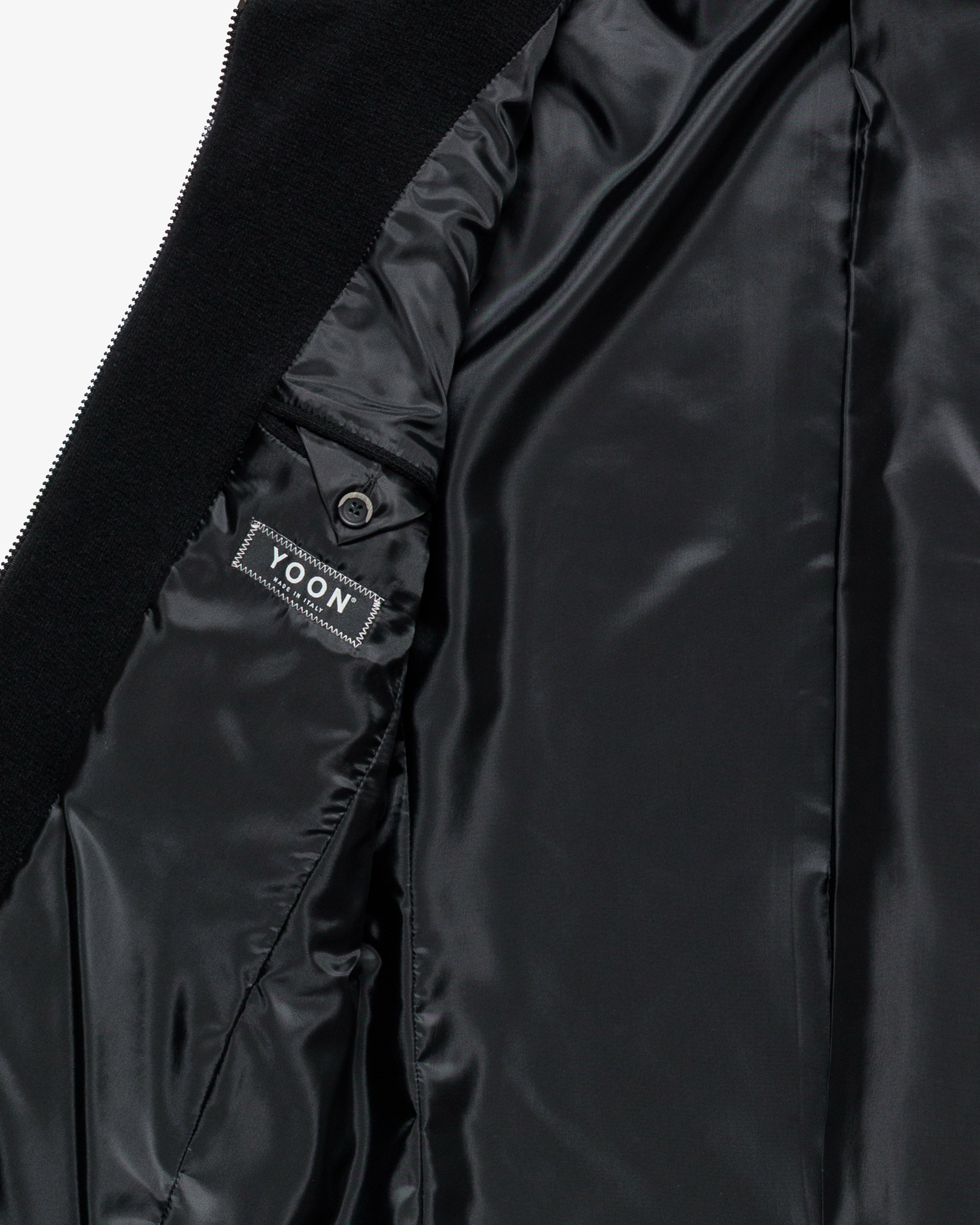 Black wool hooded jacket