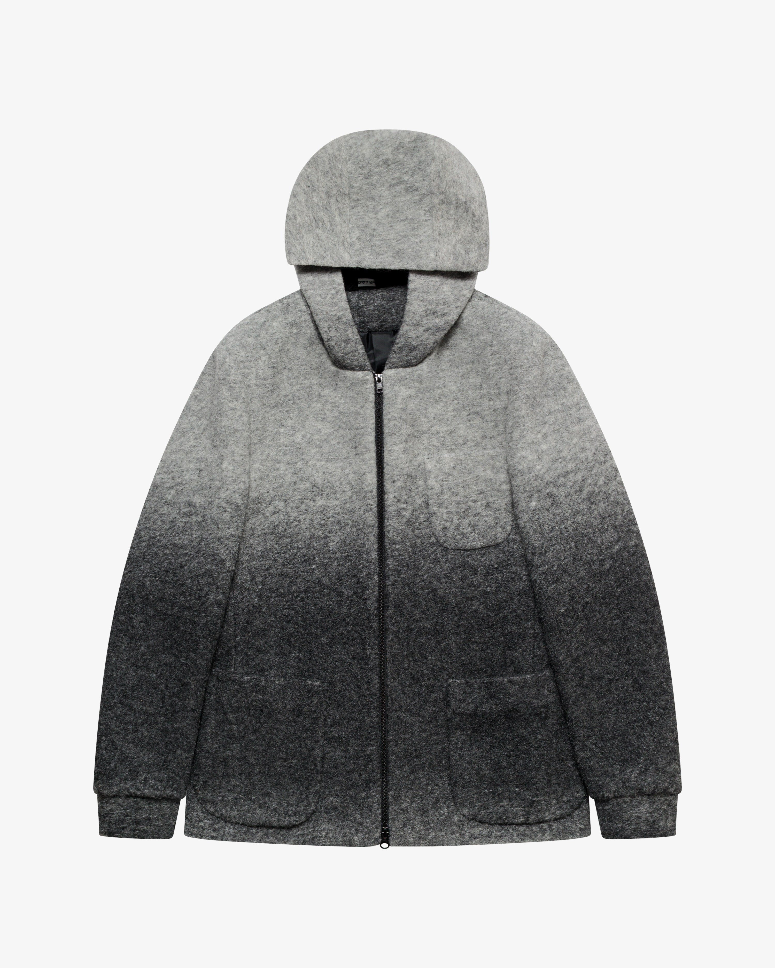Black faded wool jacket