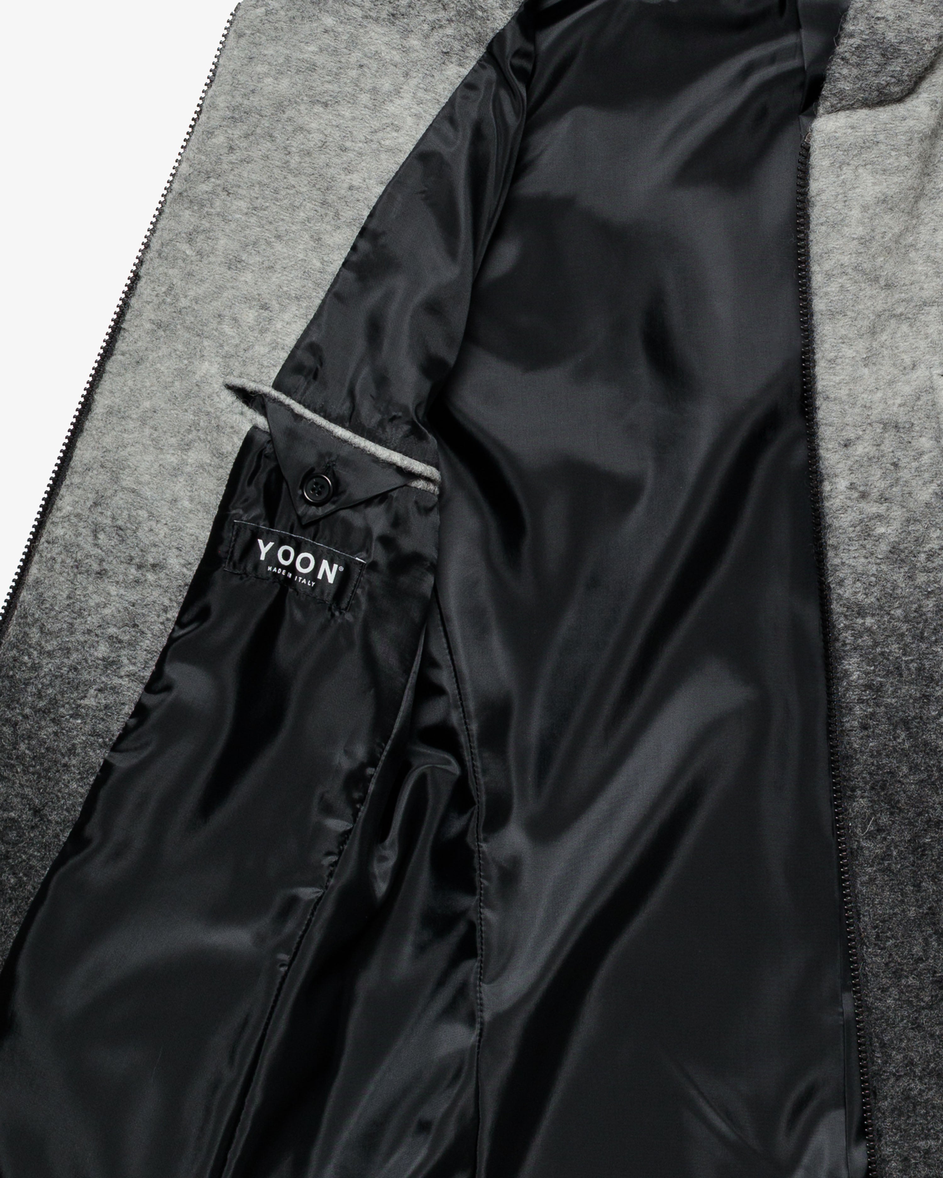 Black faded wool jacket