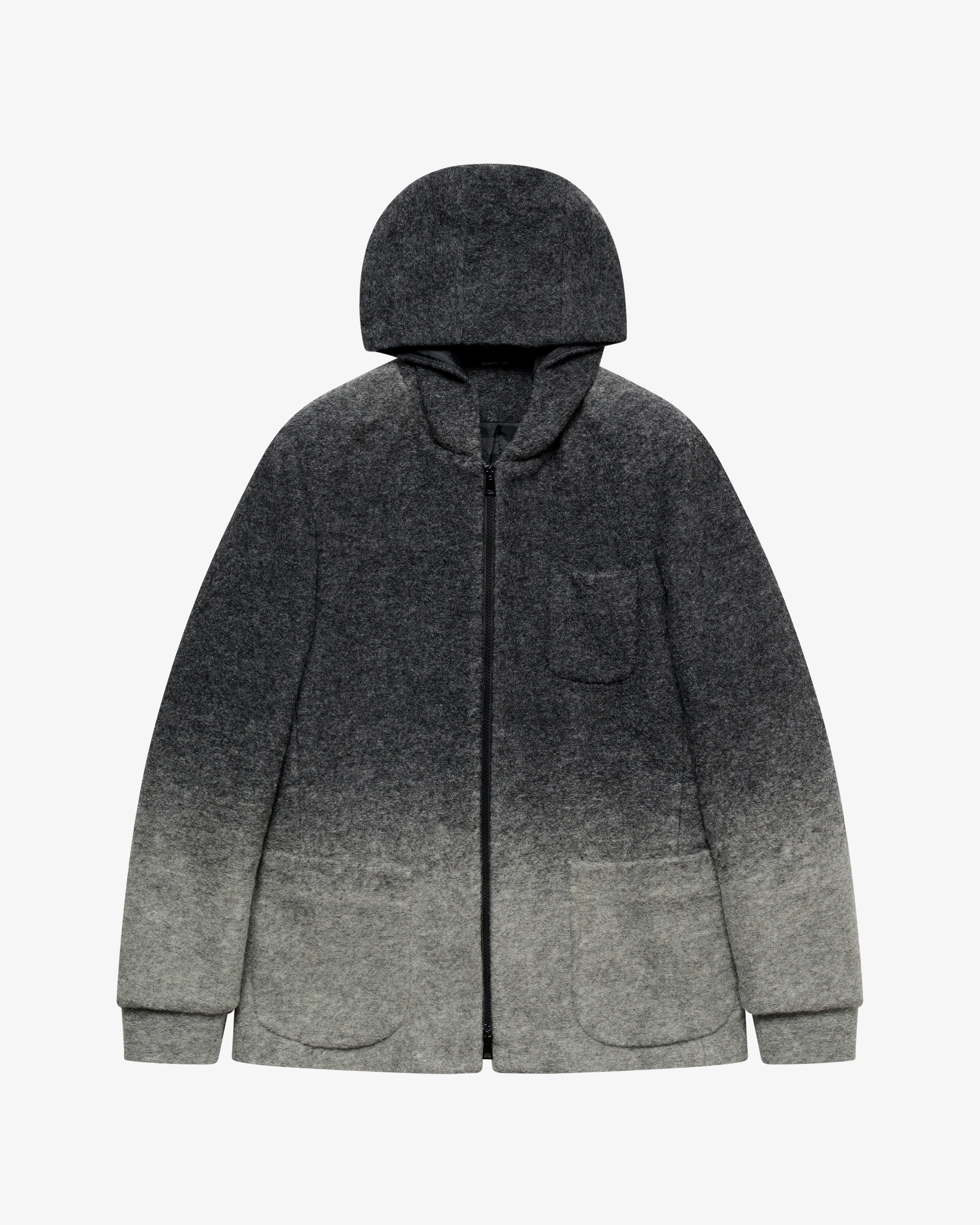 Black faded wool jacket