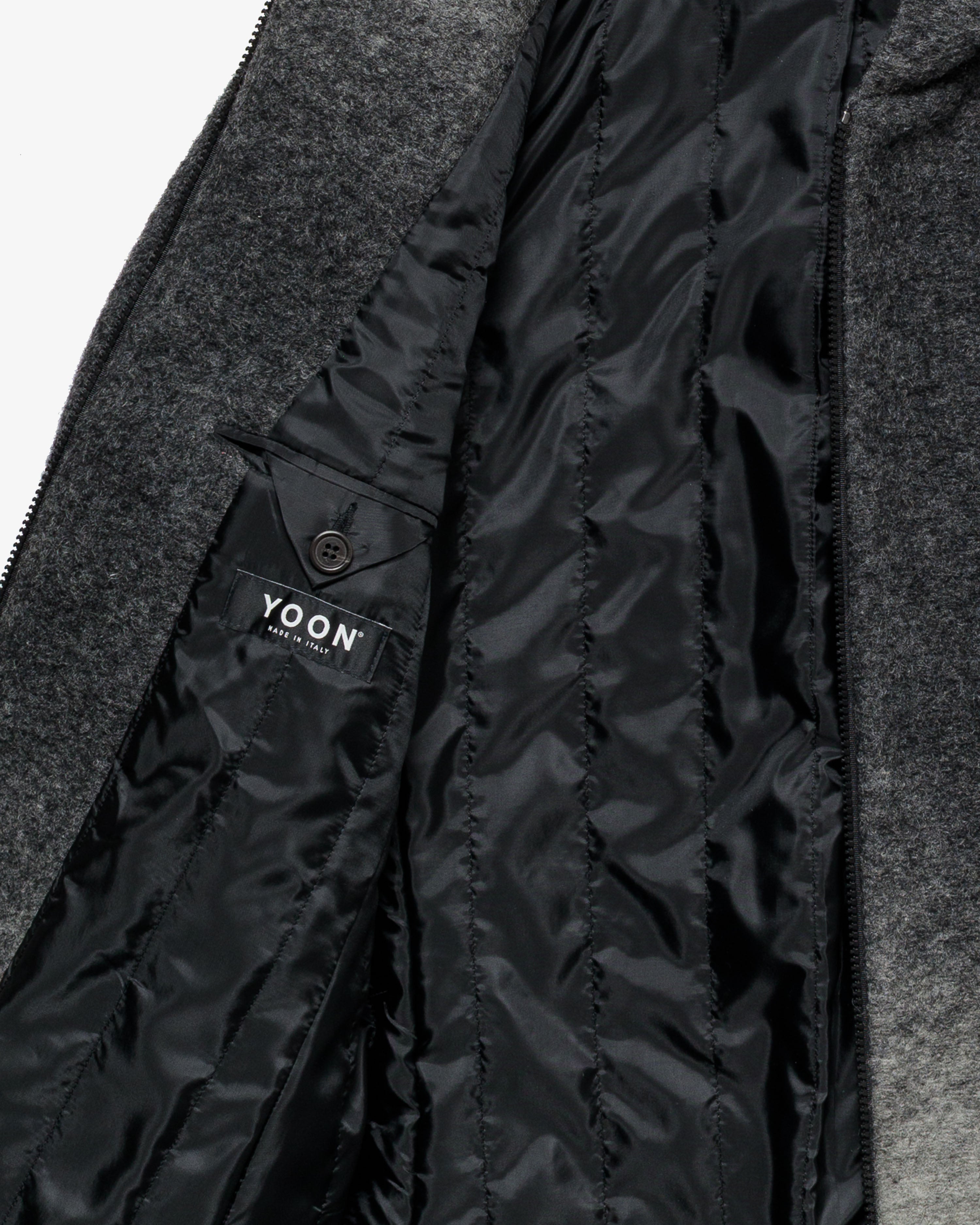 Black faded wool jacket