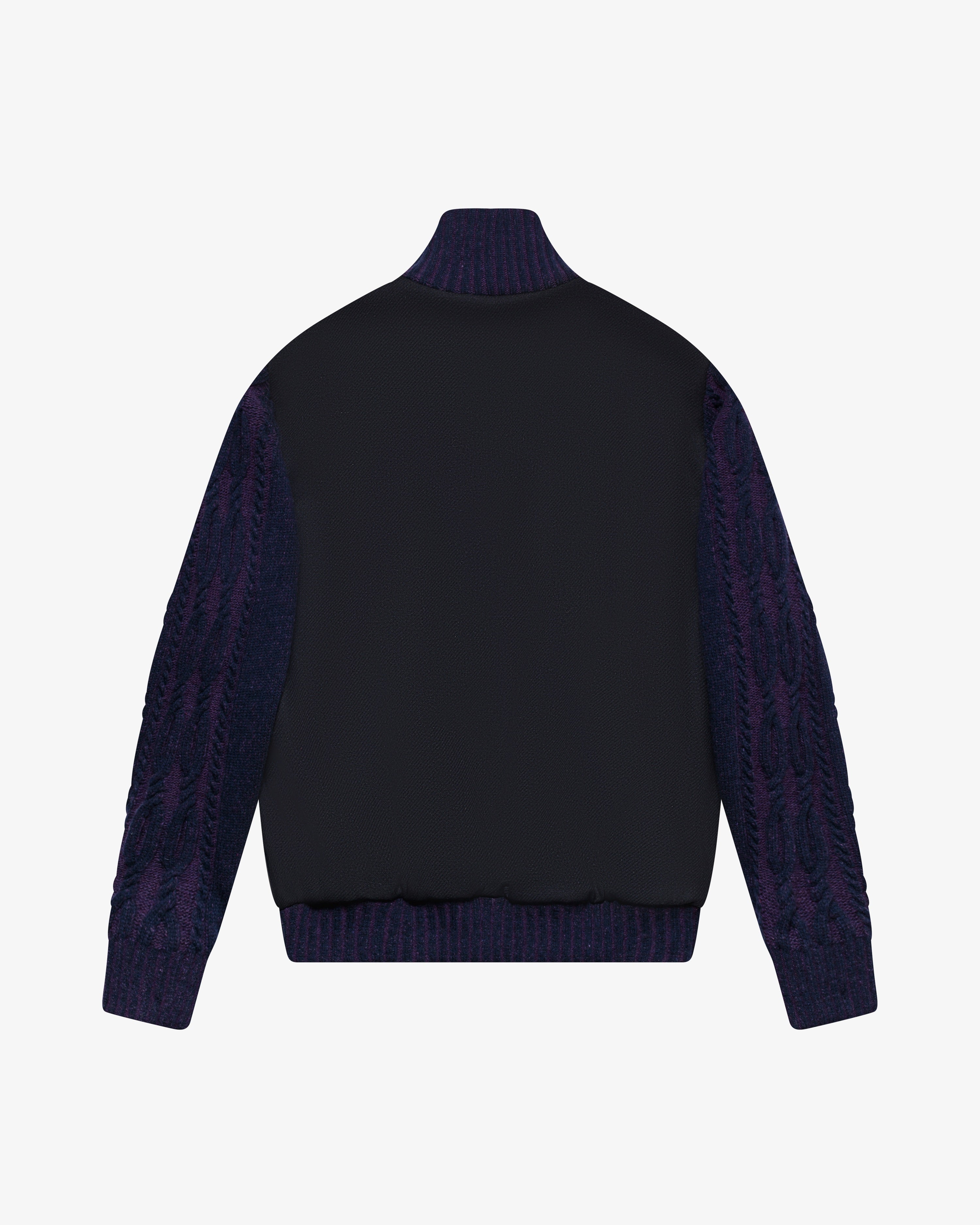 Blue wool varsity jacket