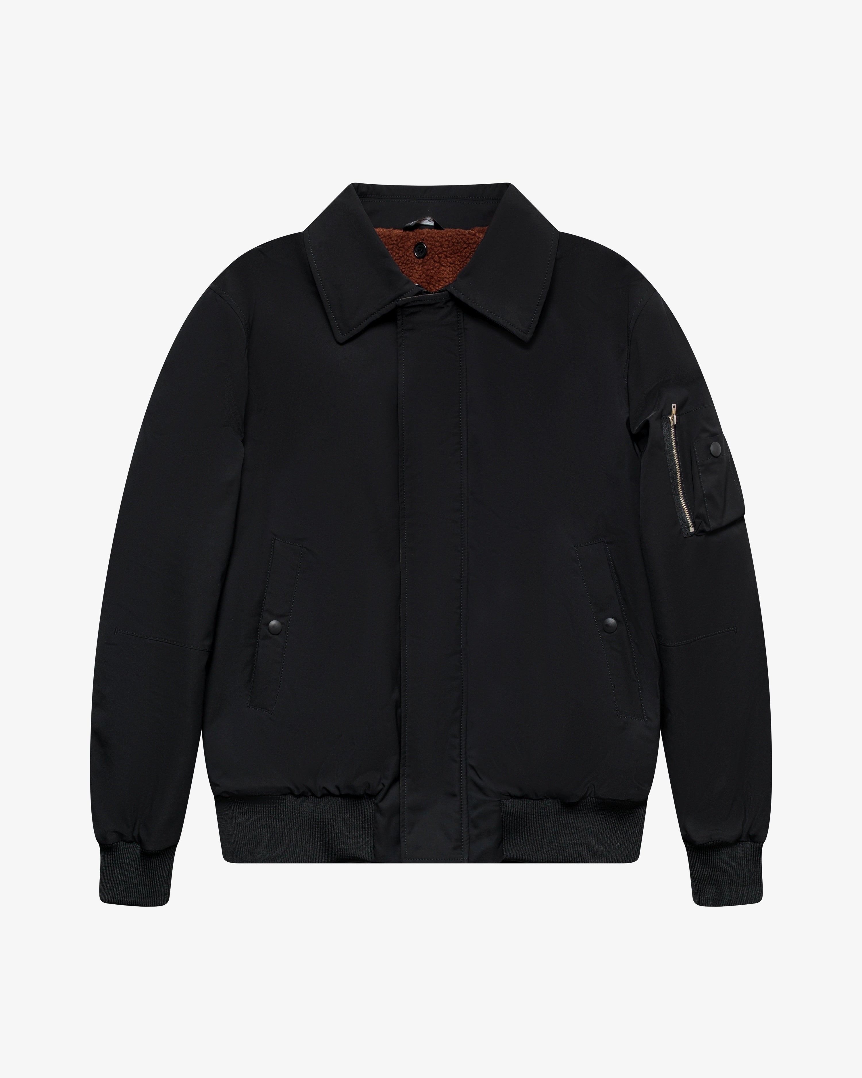 Black varsity jacket