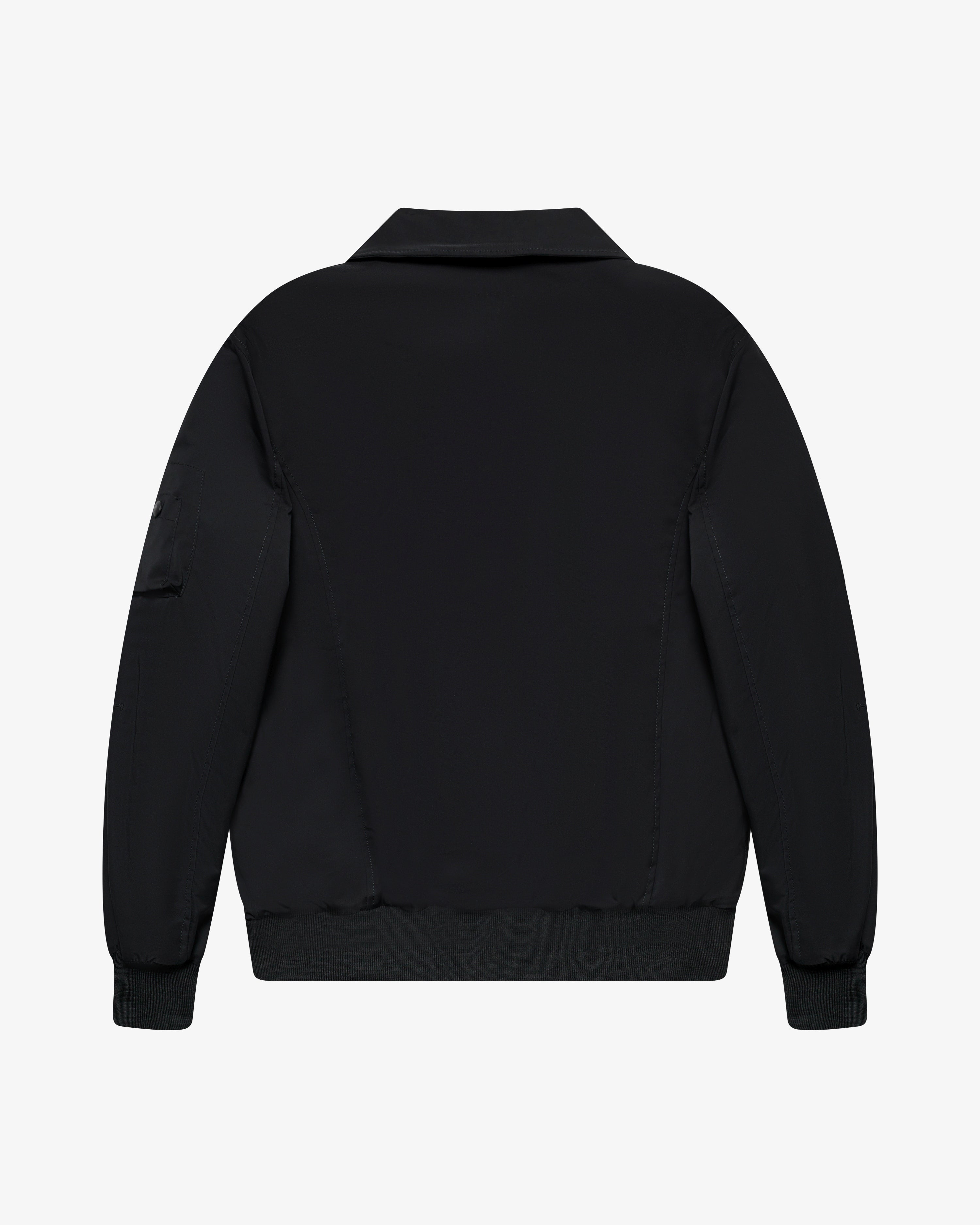 Black varsity jacket