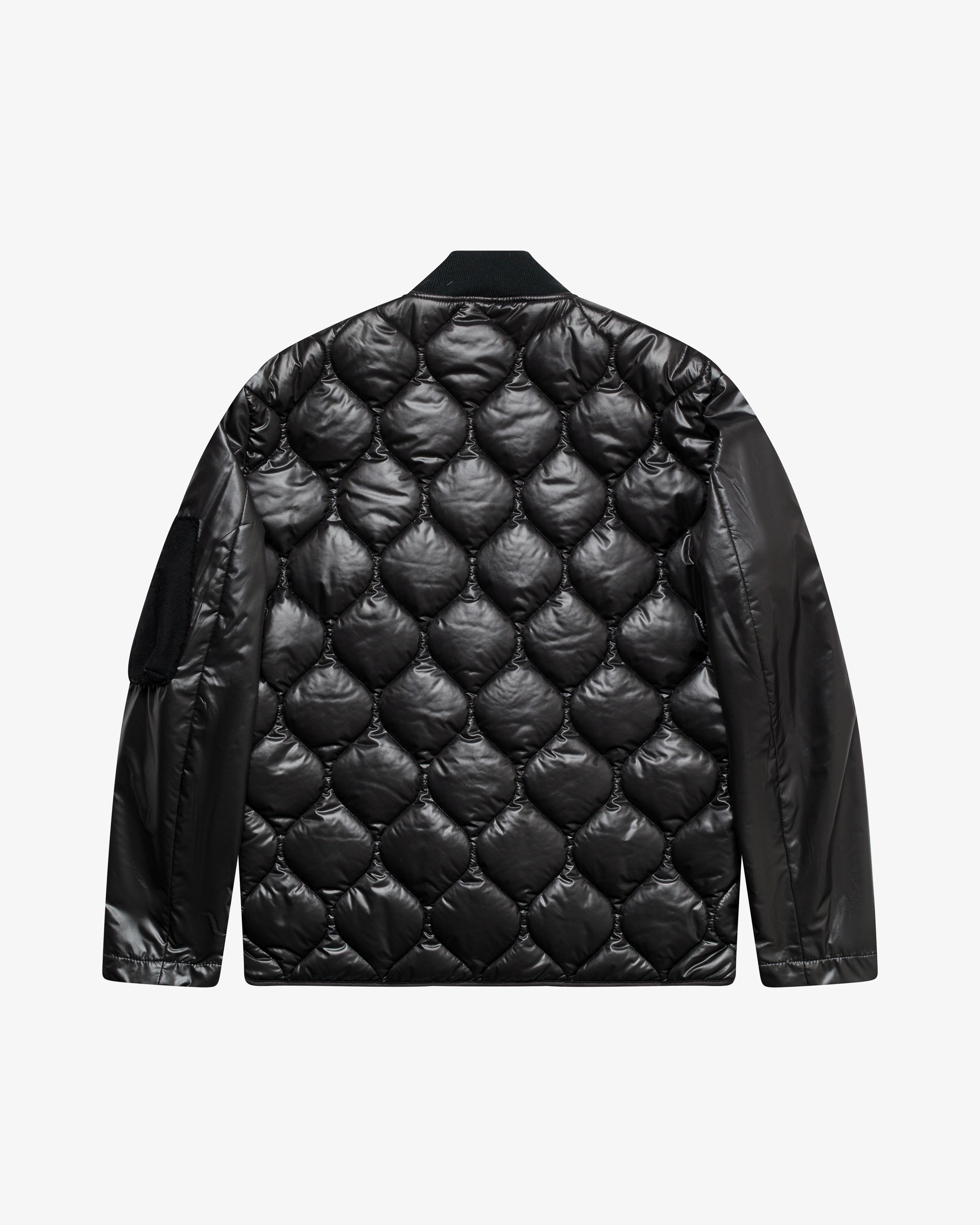 Black quilted nylon jacket