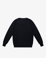 Blue Checkered Turtleneck Sweater
