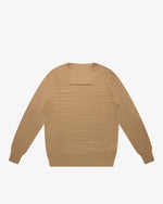 Camel Checkered Turtleneck Sweater