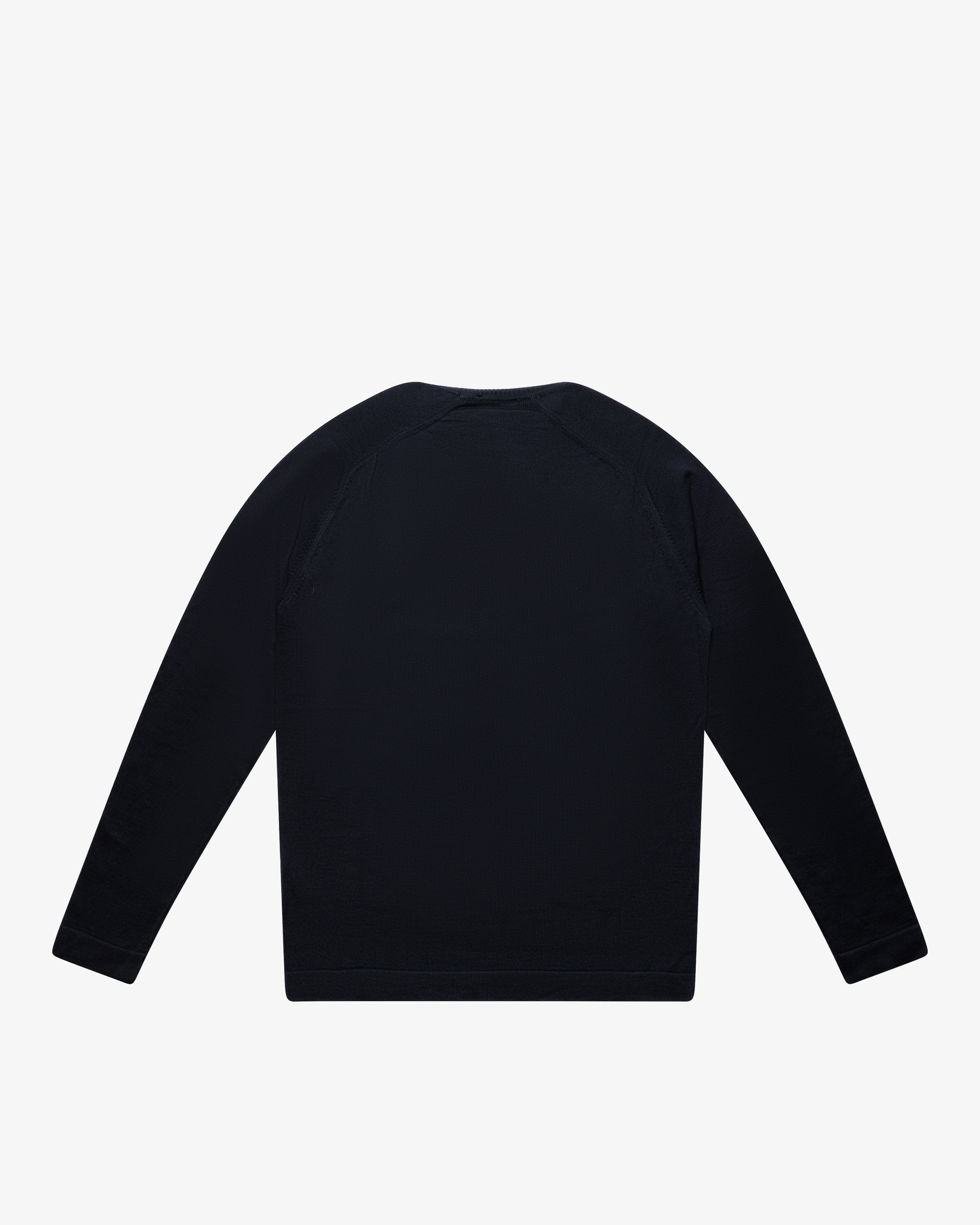 Blue wool turtleneck sweater