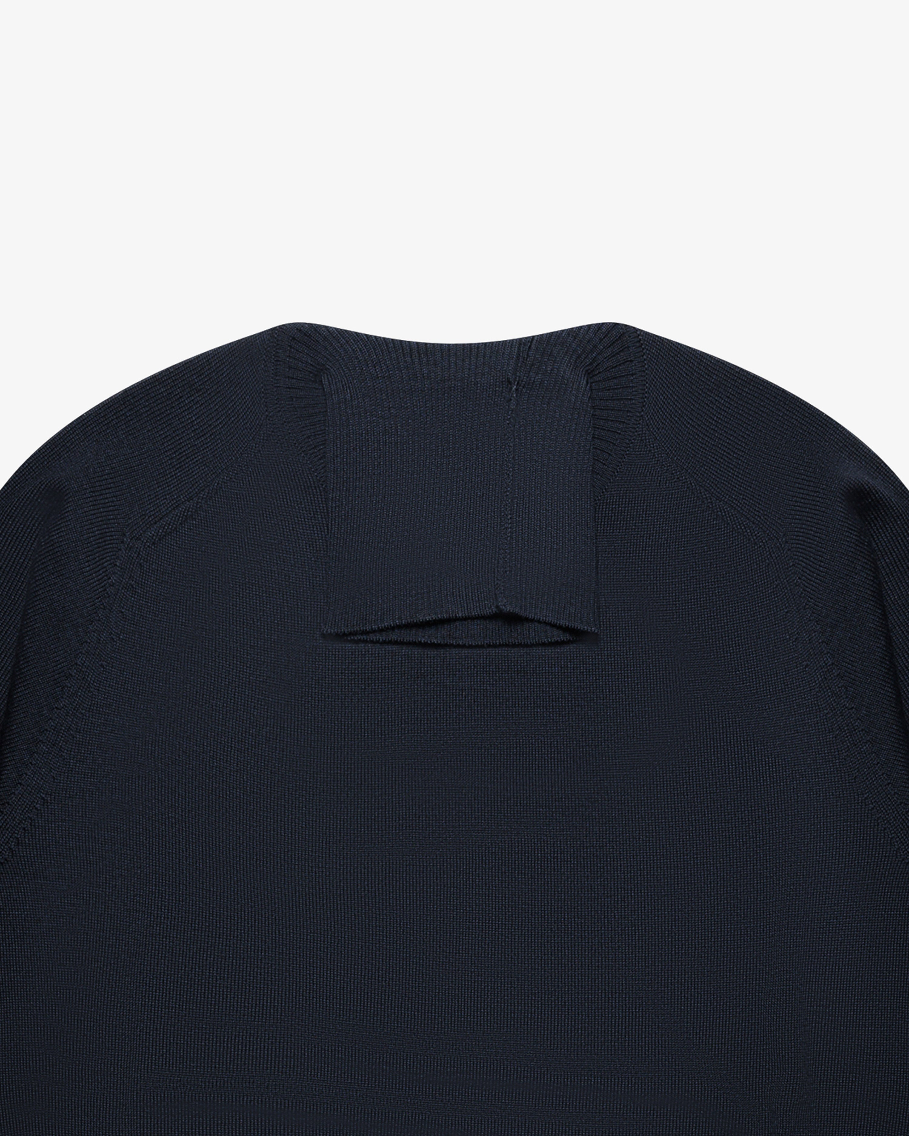 Maglia dolcevita in lana blu slim
