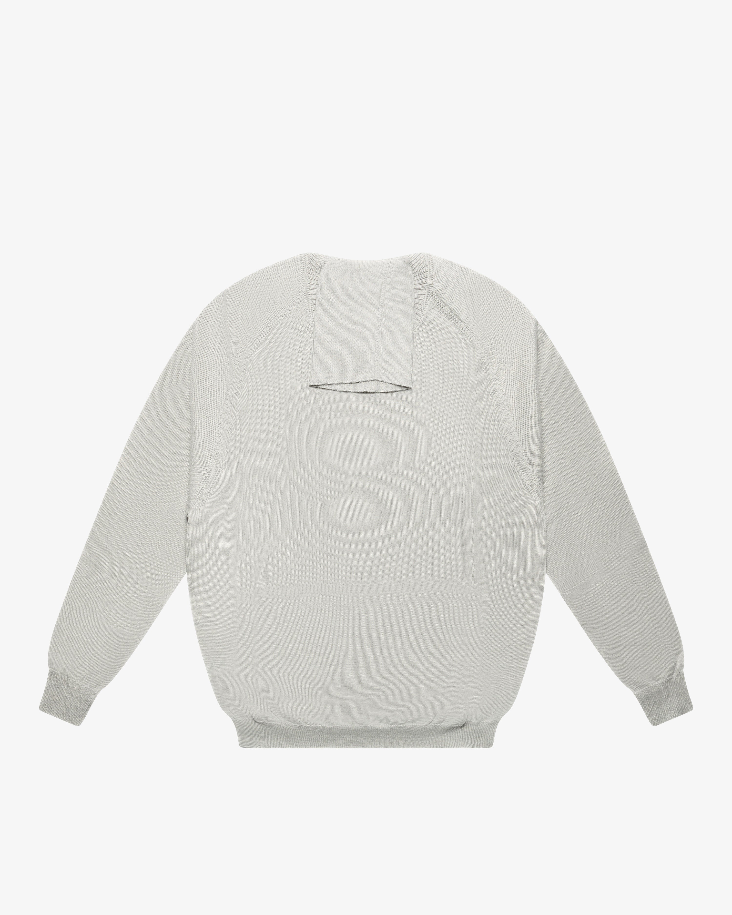 Maglia dolcevita in lana grigio perla slim