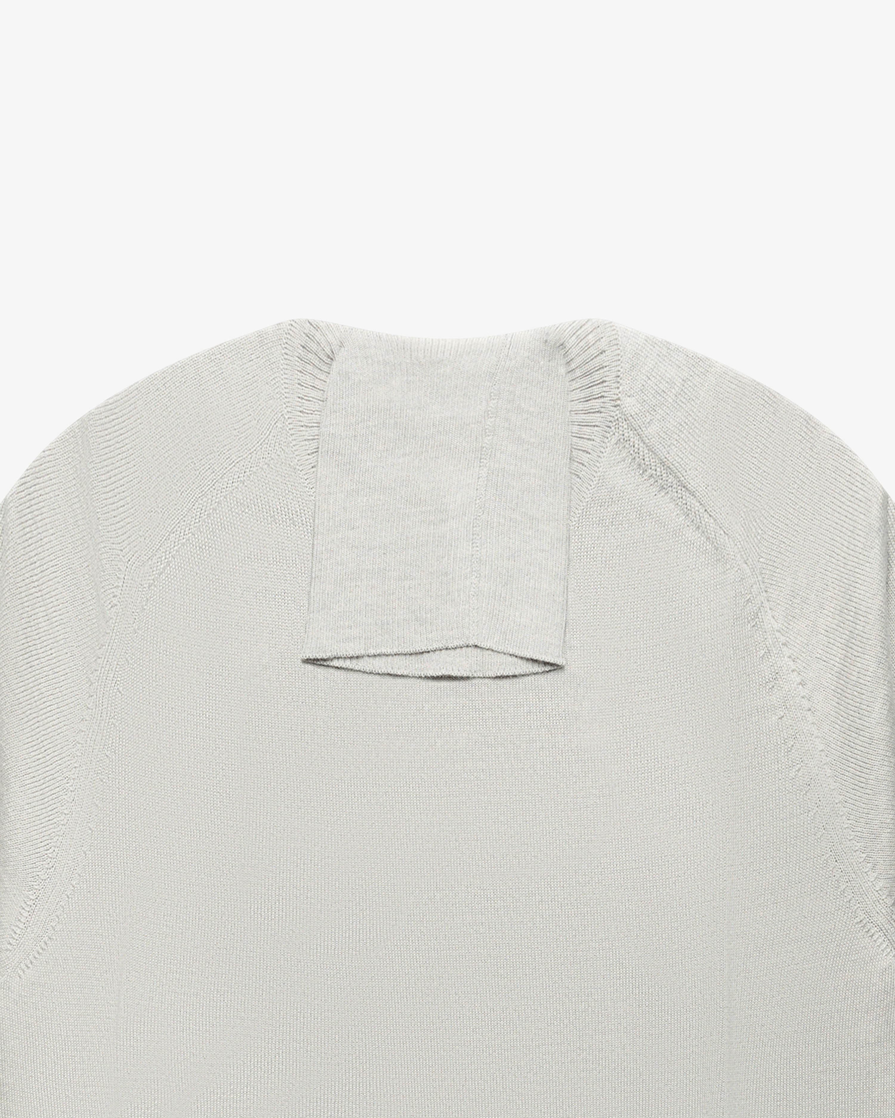 Maglia dolcevita in lana grigio perla slim