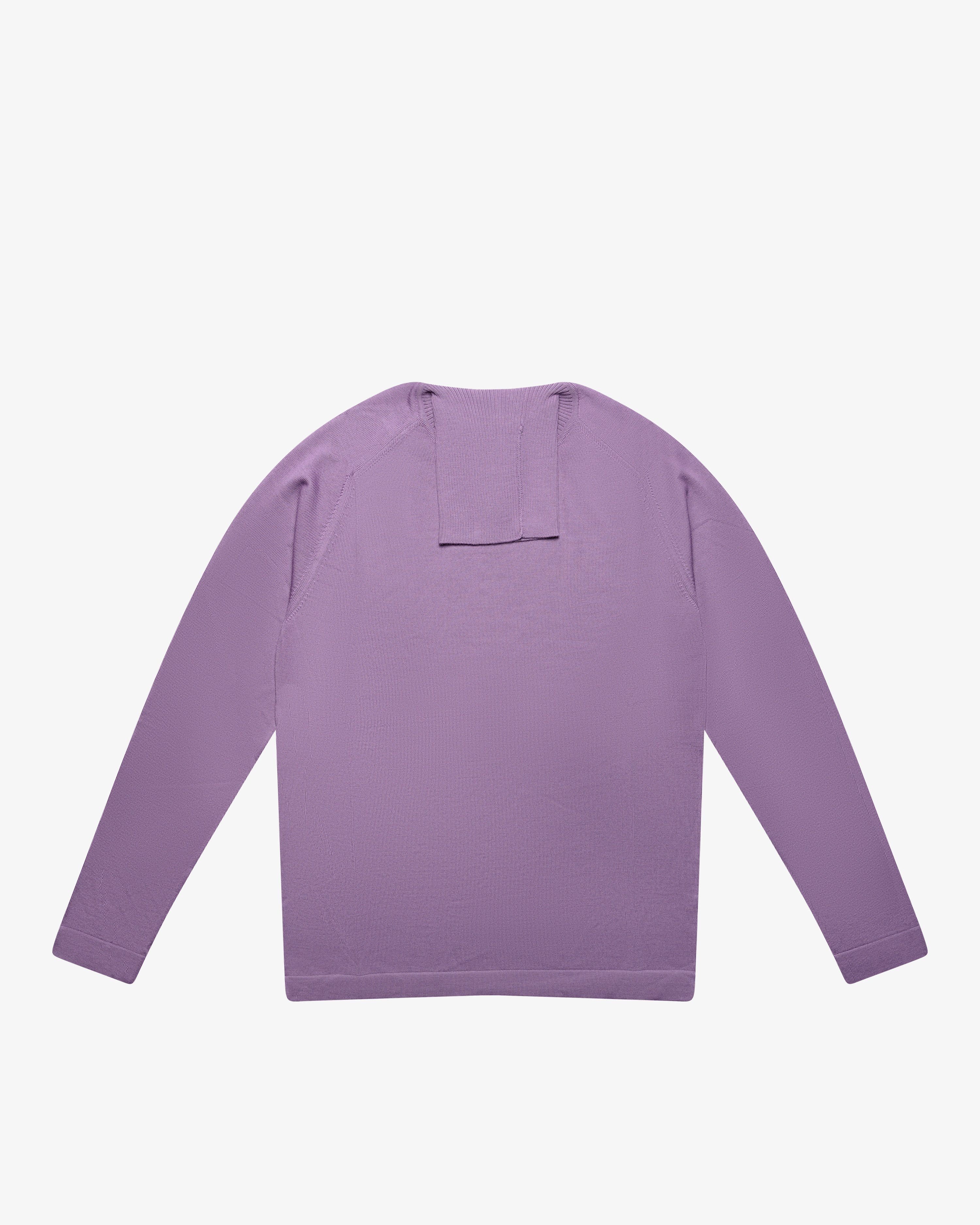 Maglia dolcevita in lana viola chiaro