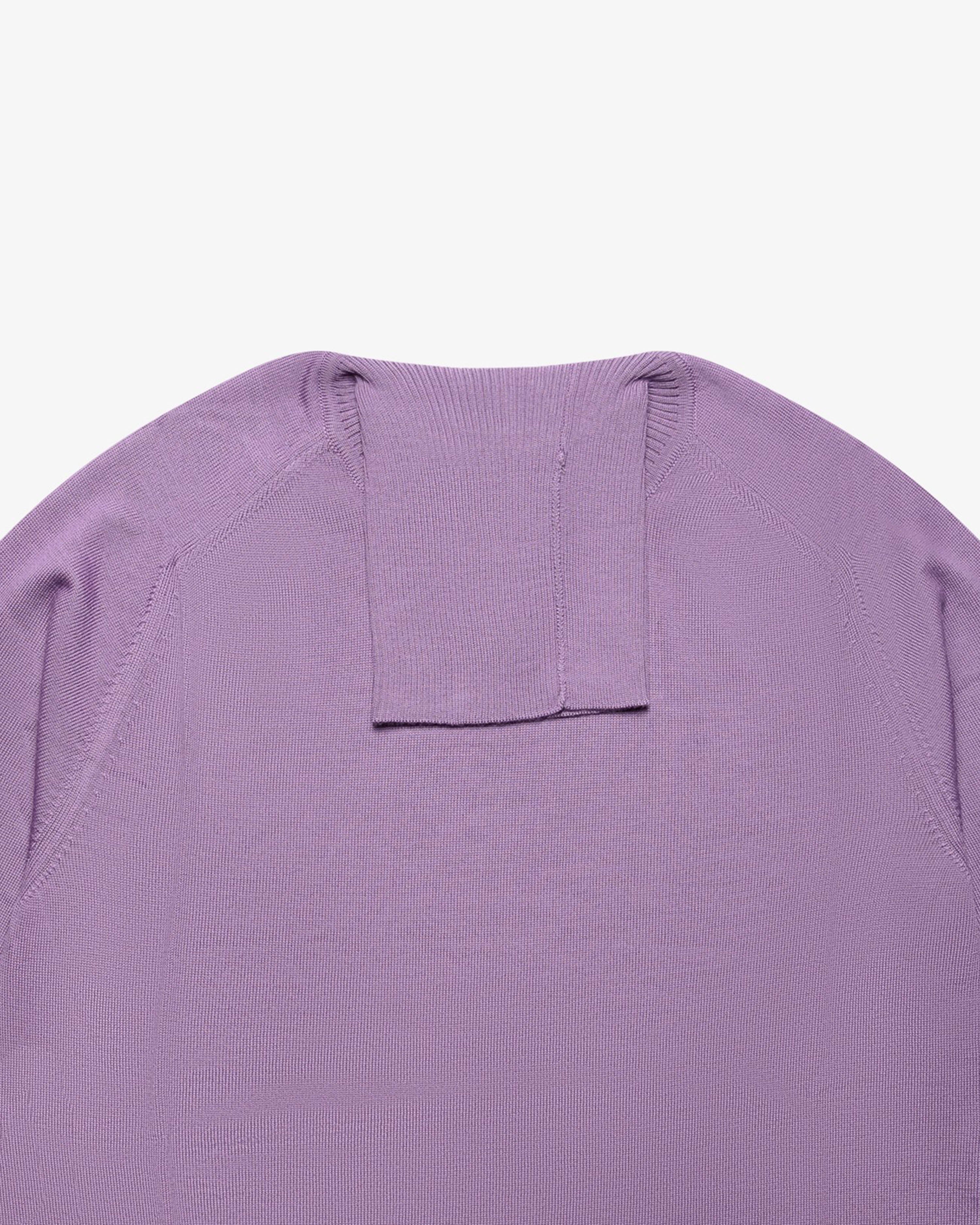 Maglia dolcevita in lana viola chiaro