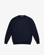 Blue cotton crewneck sweater