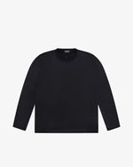 Black cotton crewneck sweater
