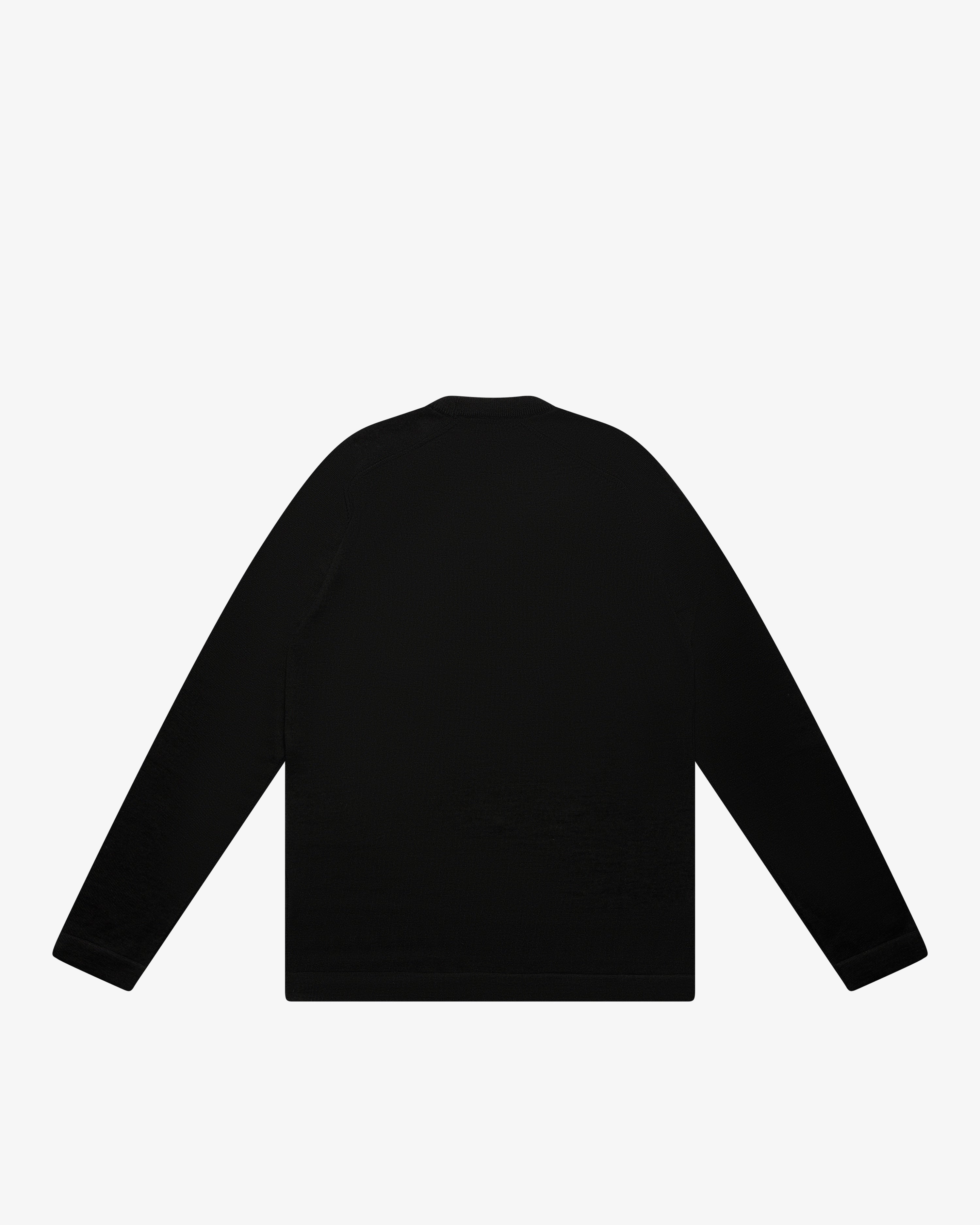 Maglia girocollo in lana nero