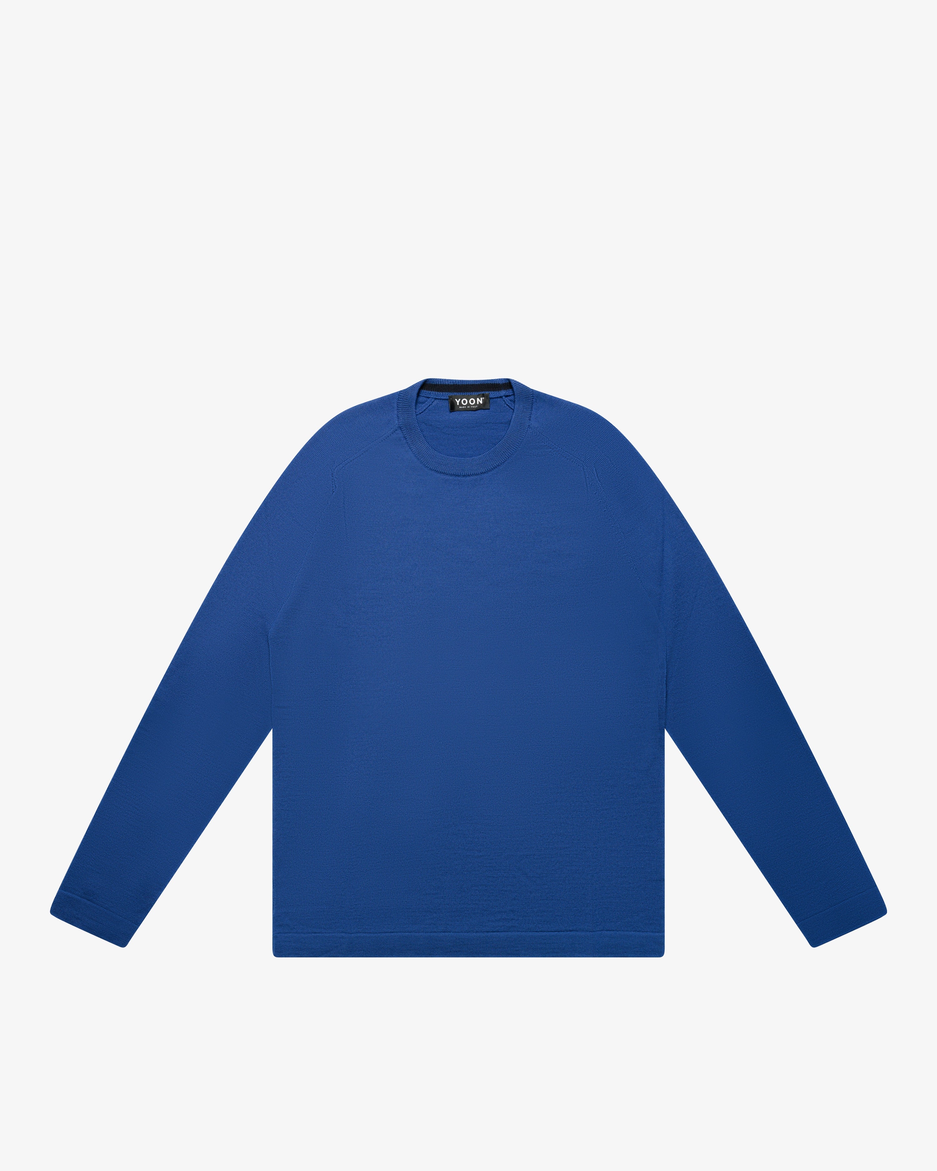 Maglia girocollo in lana royal blu