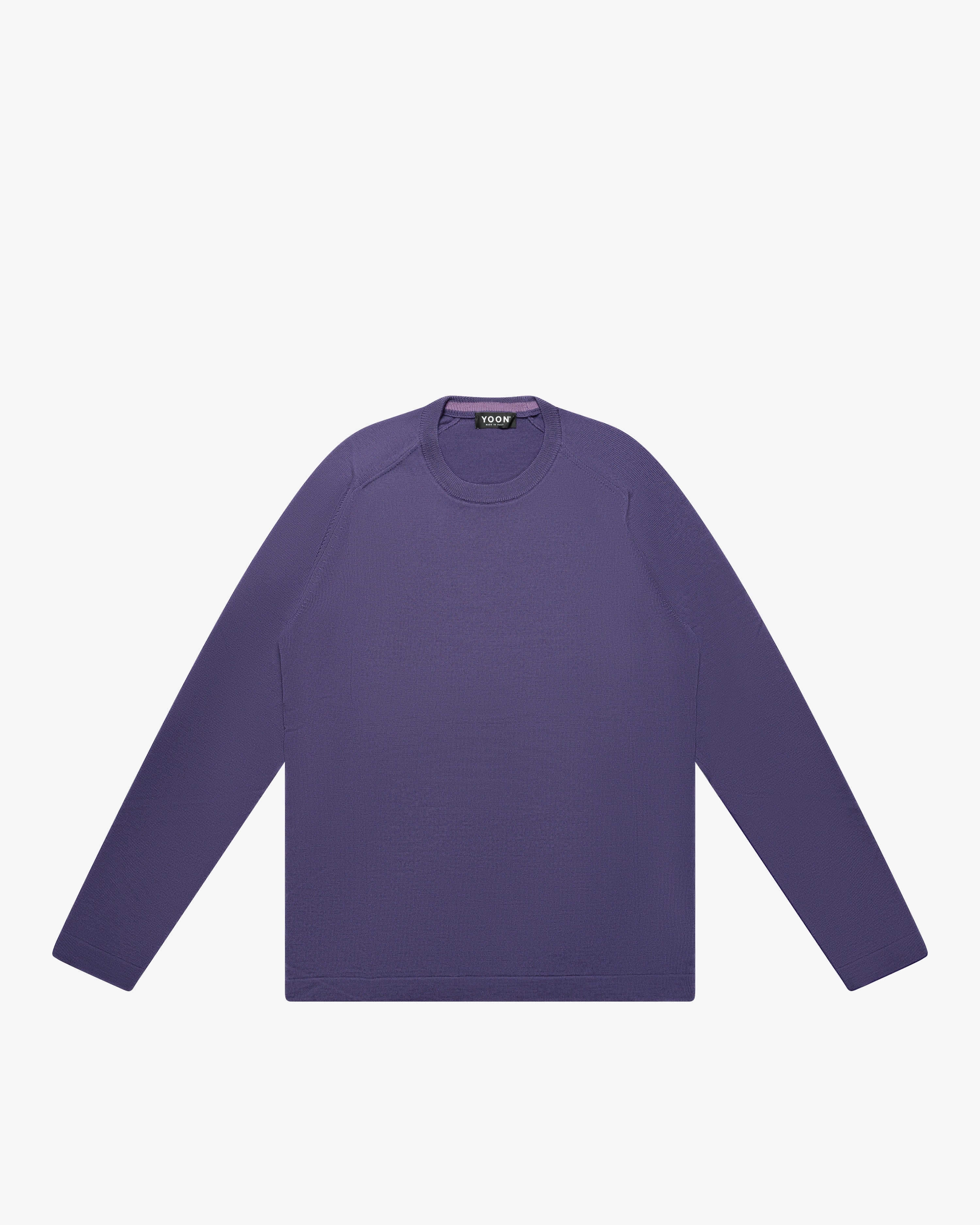 Purple Wool Crewneck Sweater
