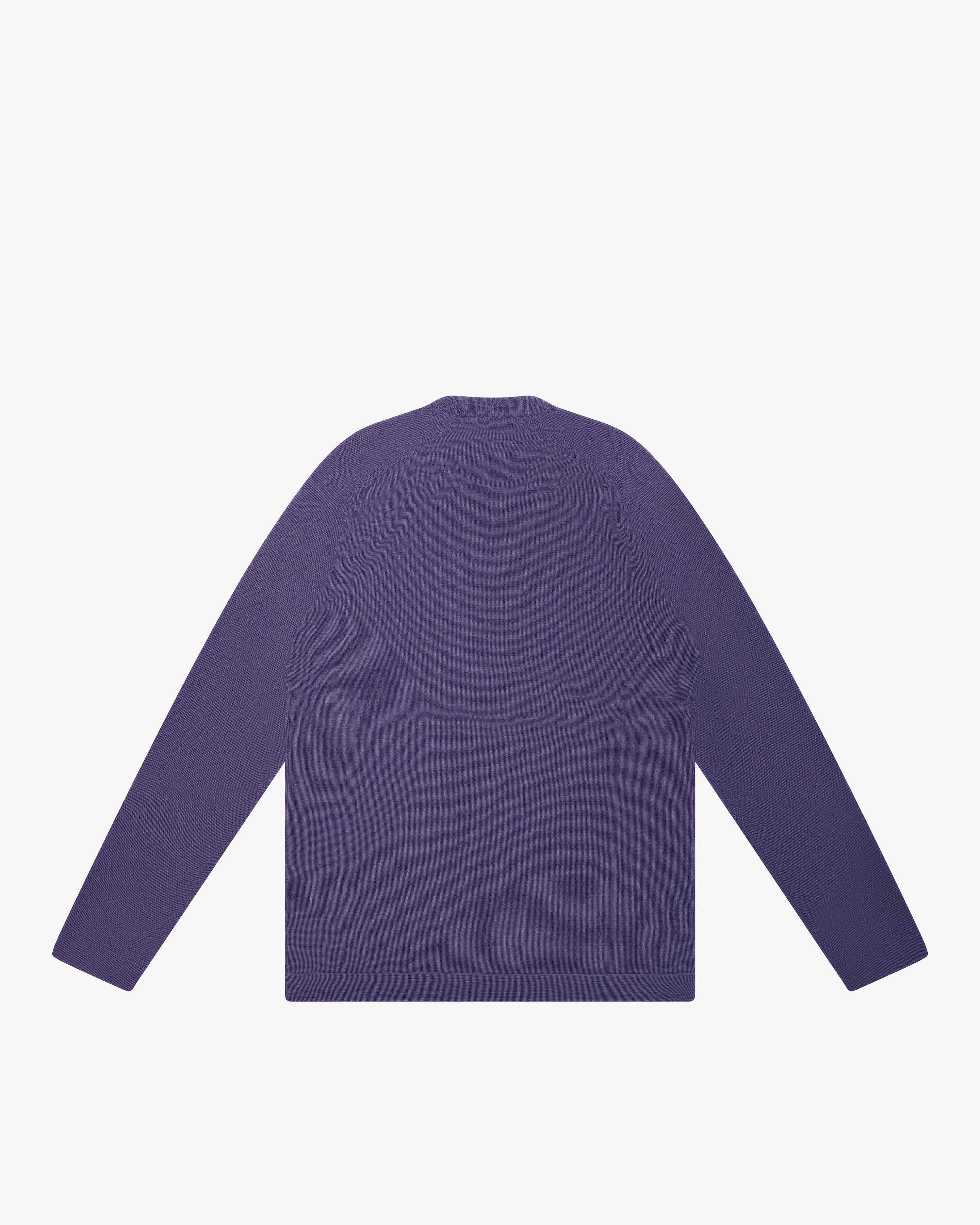 Purple Wool Crewneck Sweater
