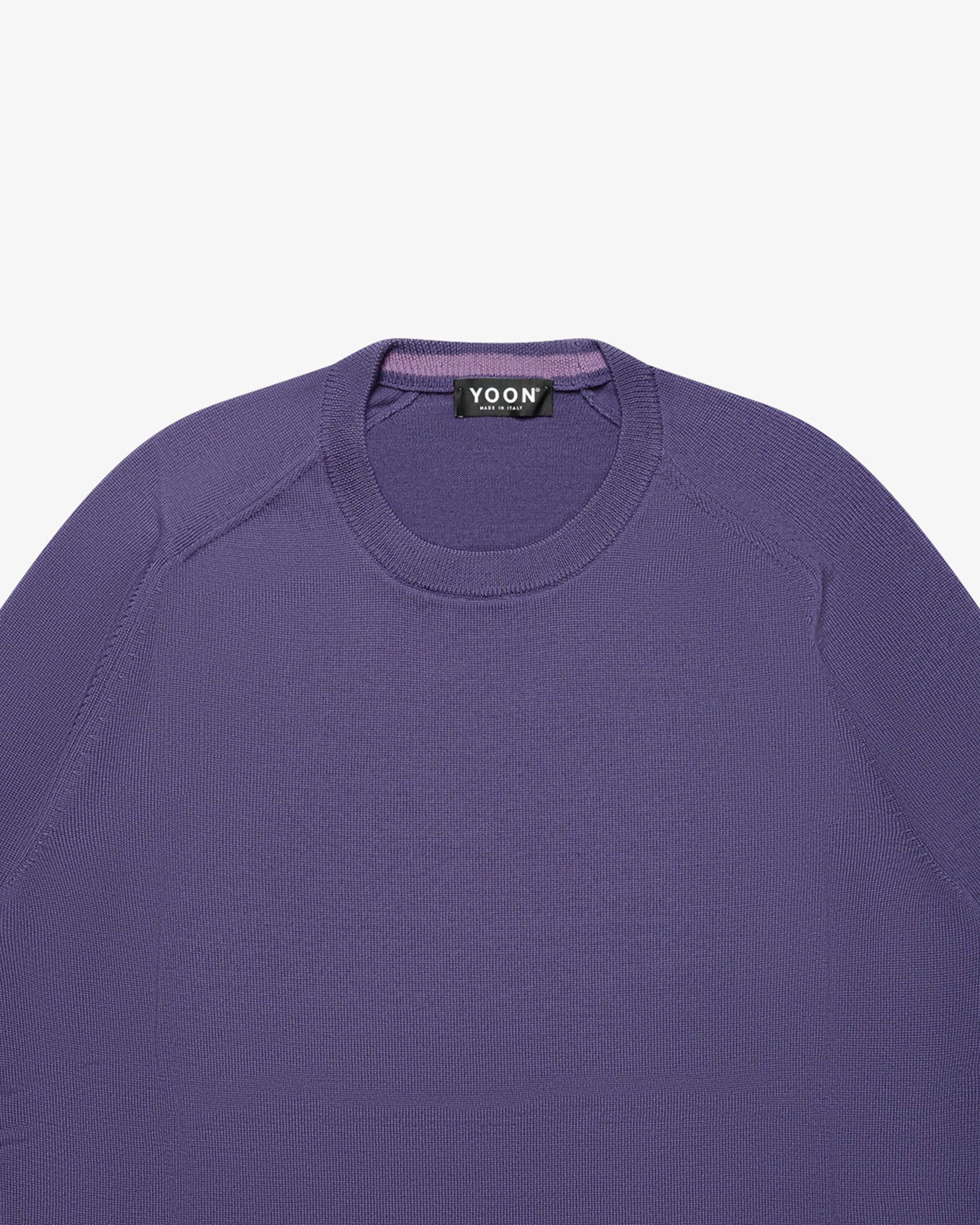 Purple Wool Crewneck Sweater