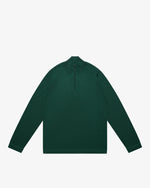 Meadow Green Wool Zip Mock Neck Sweater