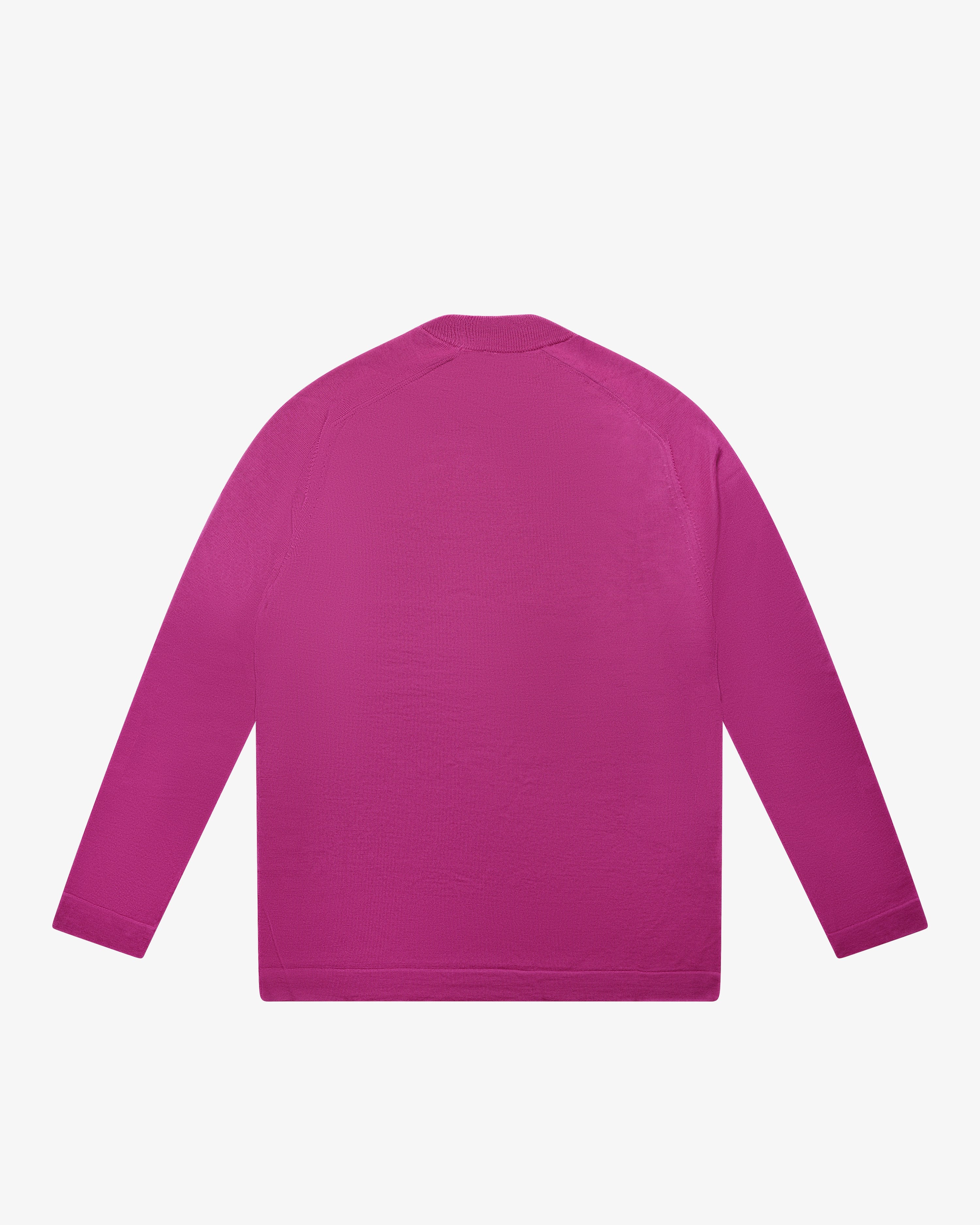 Magenta Wool Mock Neck Sweater