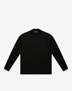 Black Wool Mock Neck Sweater