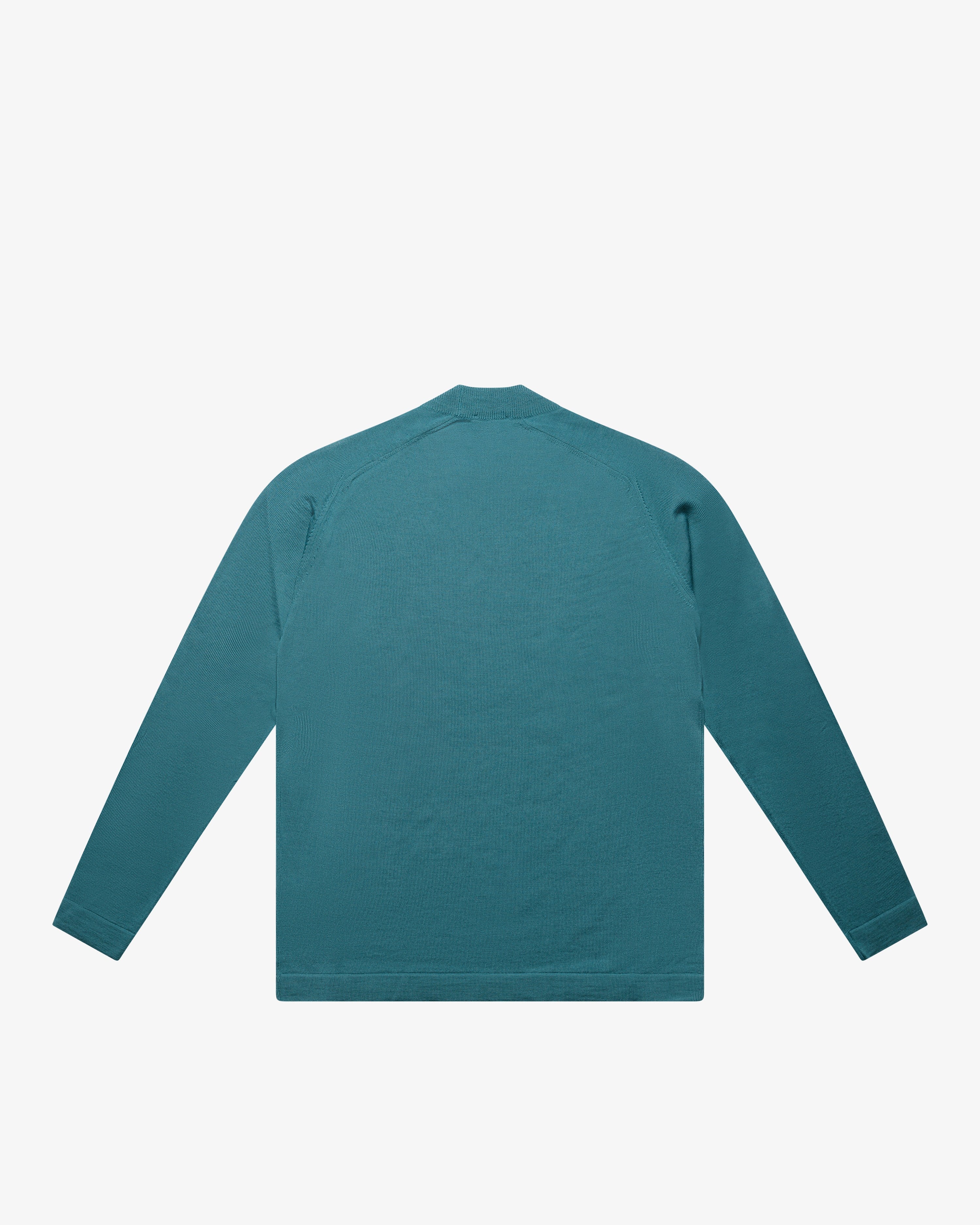 Petrol Wool Mock Neck Sweater