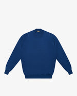 Royal Blue Wool Mock Neck Sweater