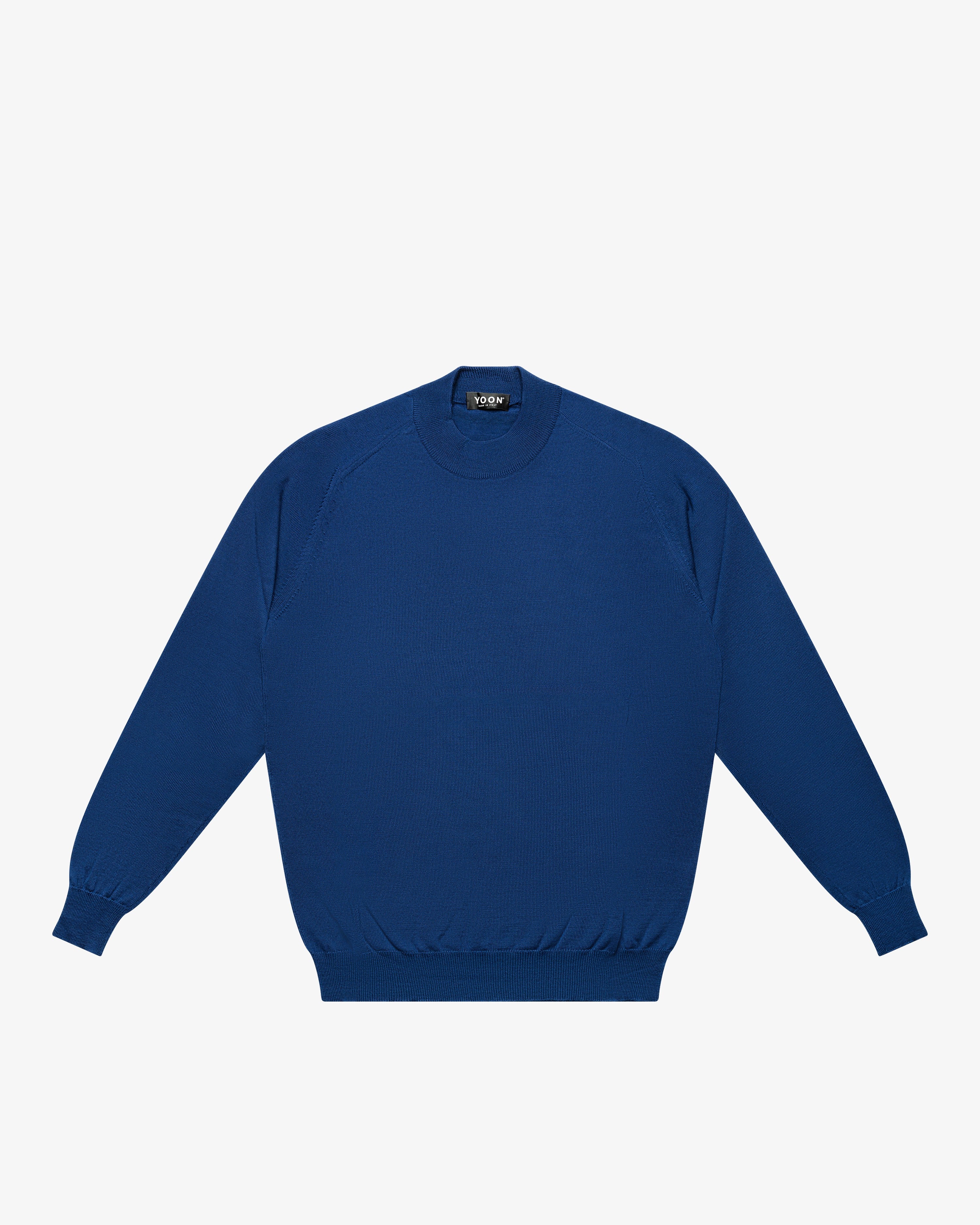 Royal Blue Wool Mock Neck Sweater