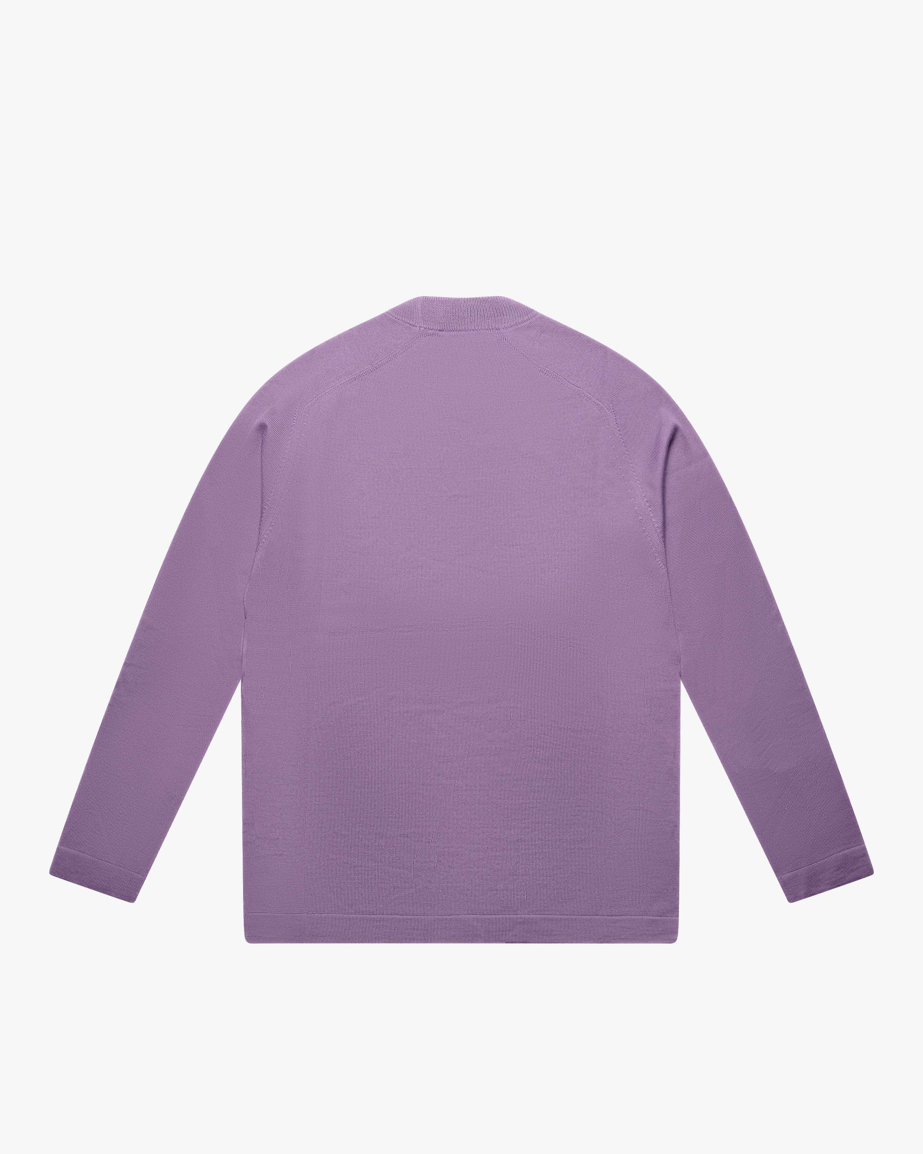 Light Purple Wool Mock Neck Sweater