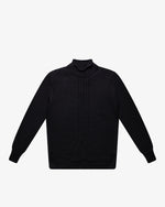 Blue turtleneck sweater