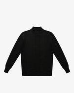 Black turtleneck sweater