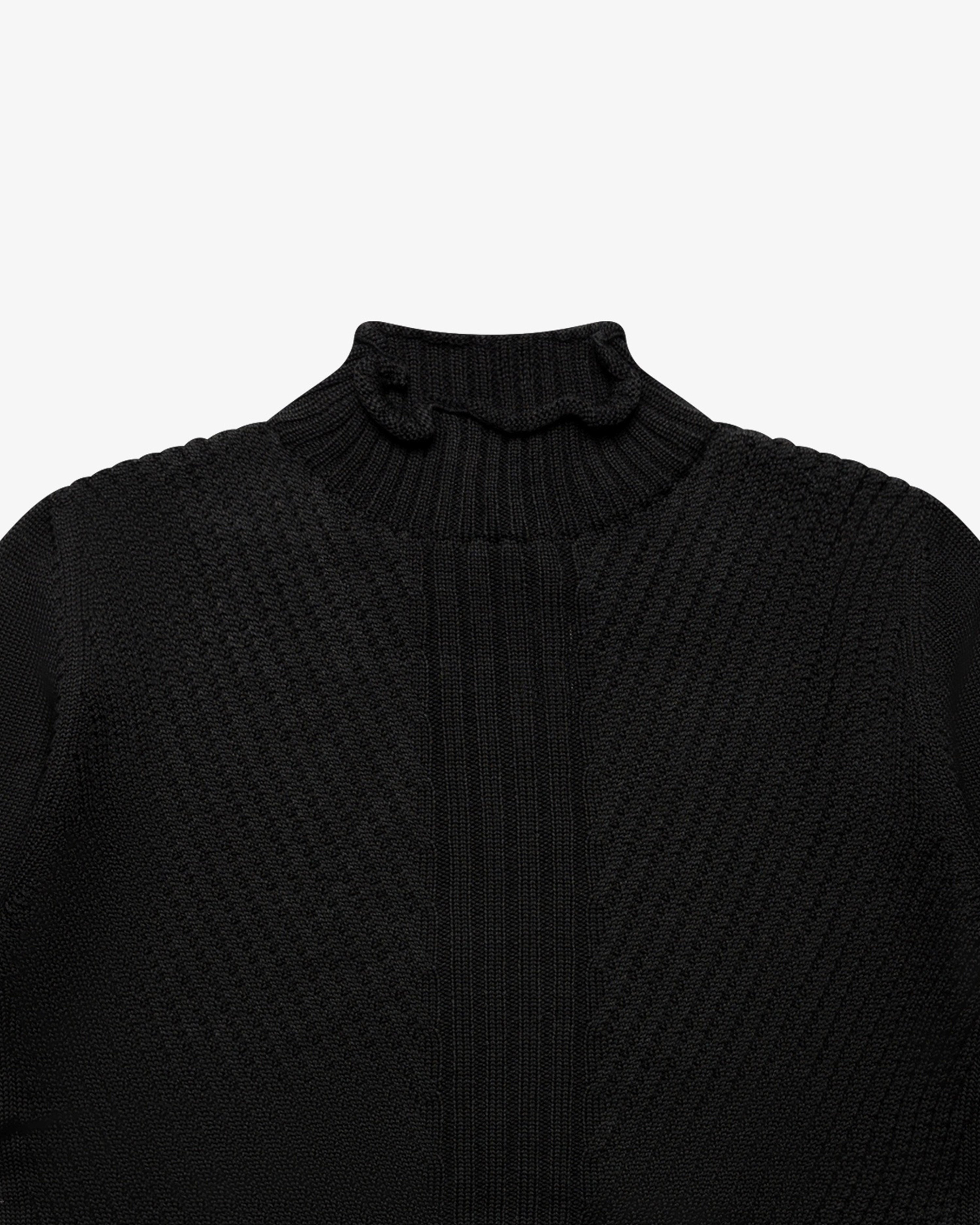 Black turtleneck sweater