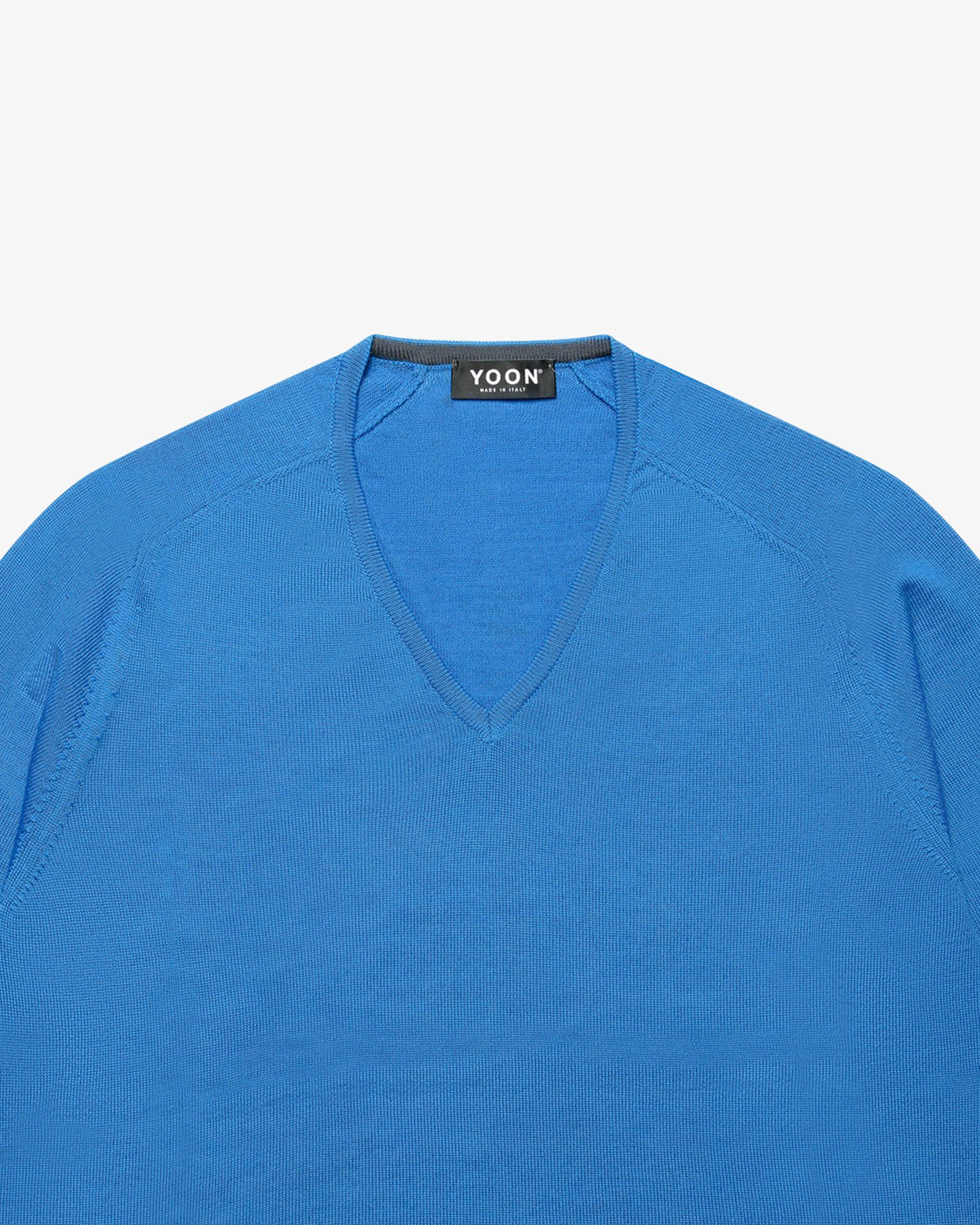 Light Blue Rasa V-Neck Sweater