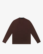 Maglia scollo V rasata marrone slim