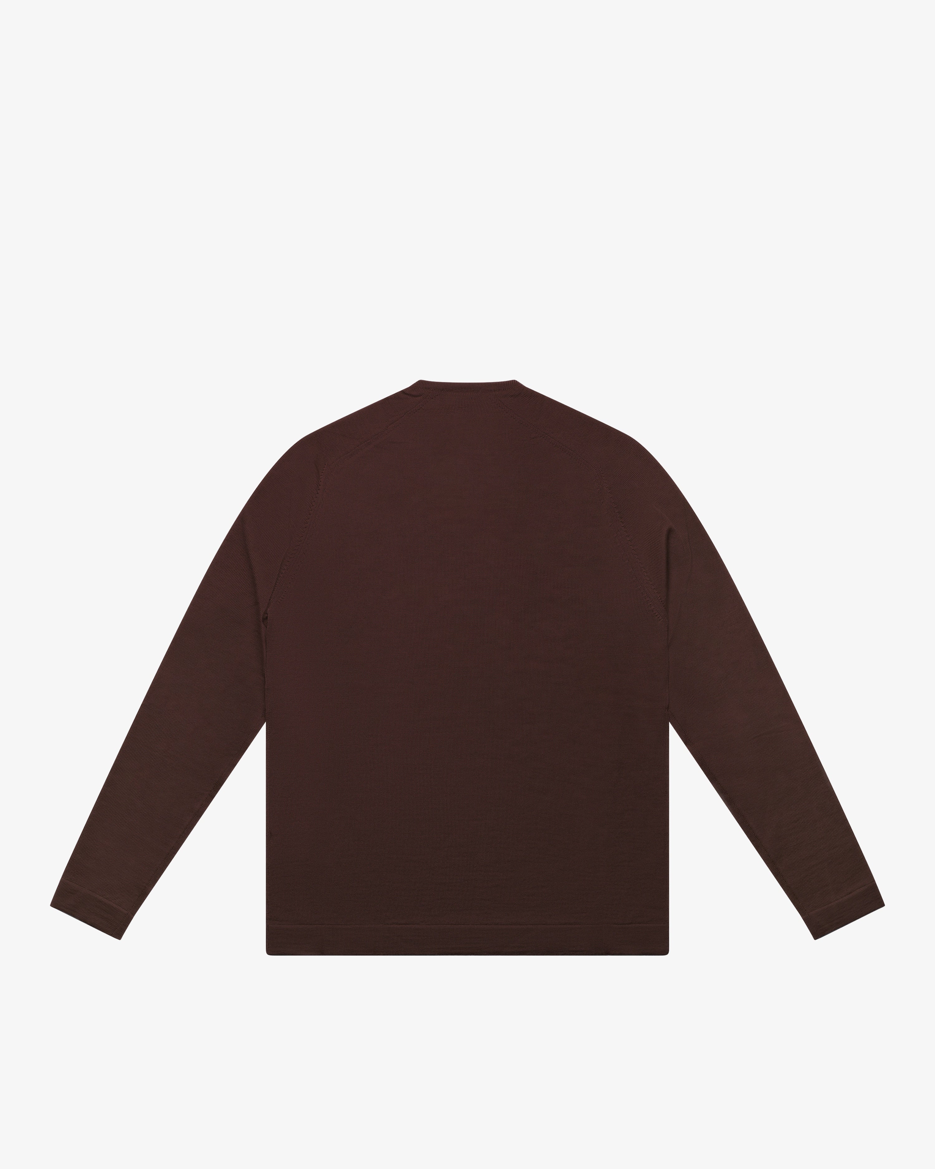 Maglia scollo V rasata marrone slim