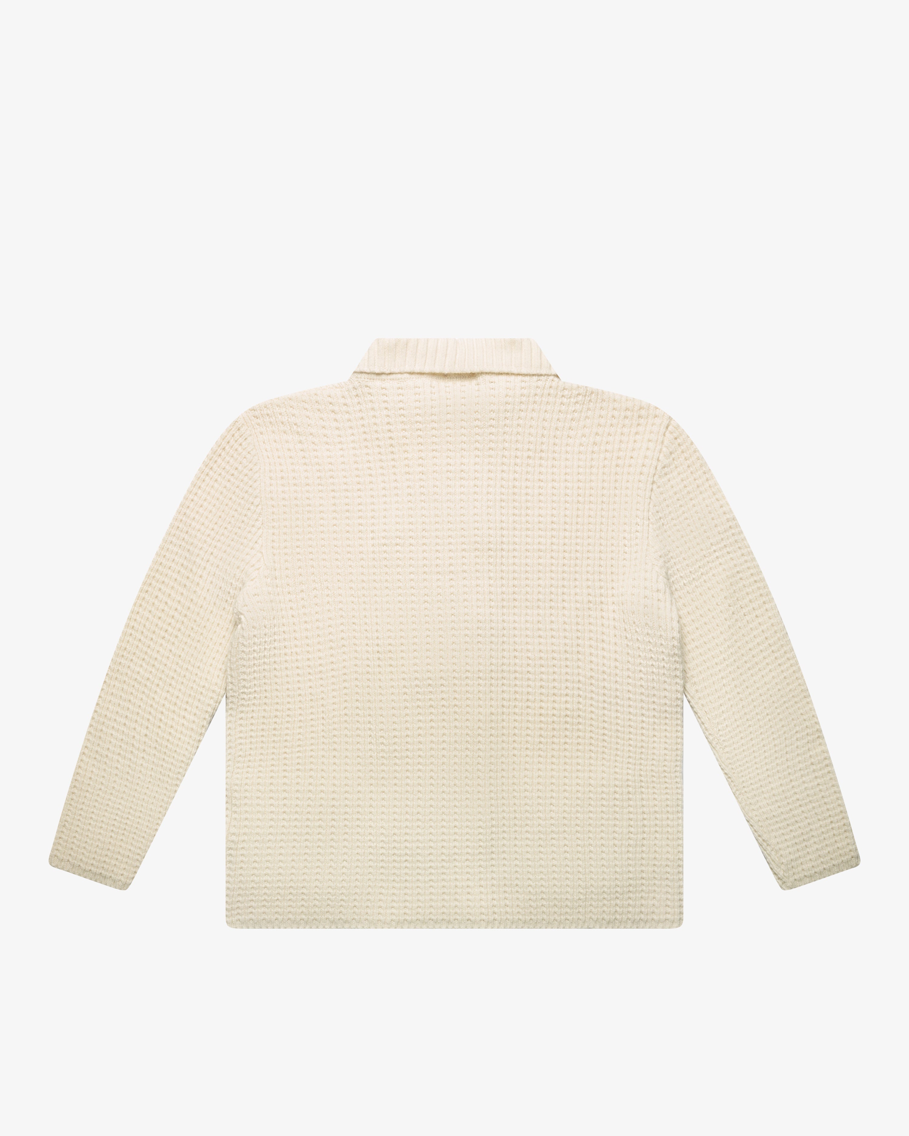 Maglione cardigan doppio petto in lana bianco