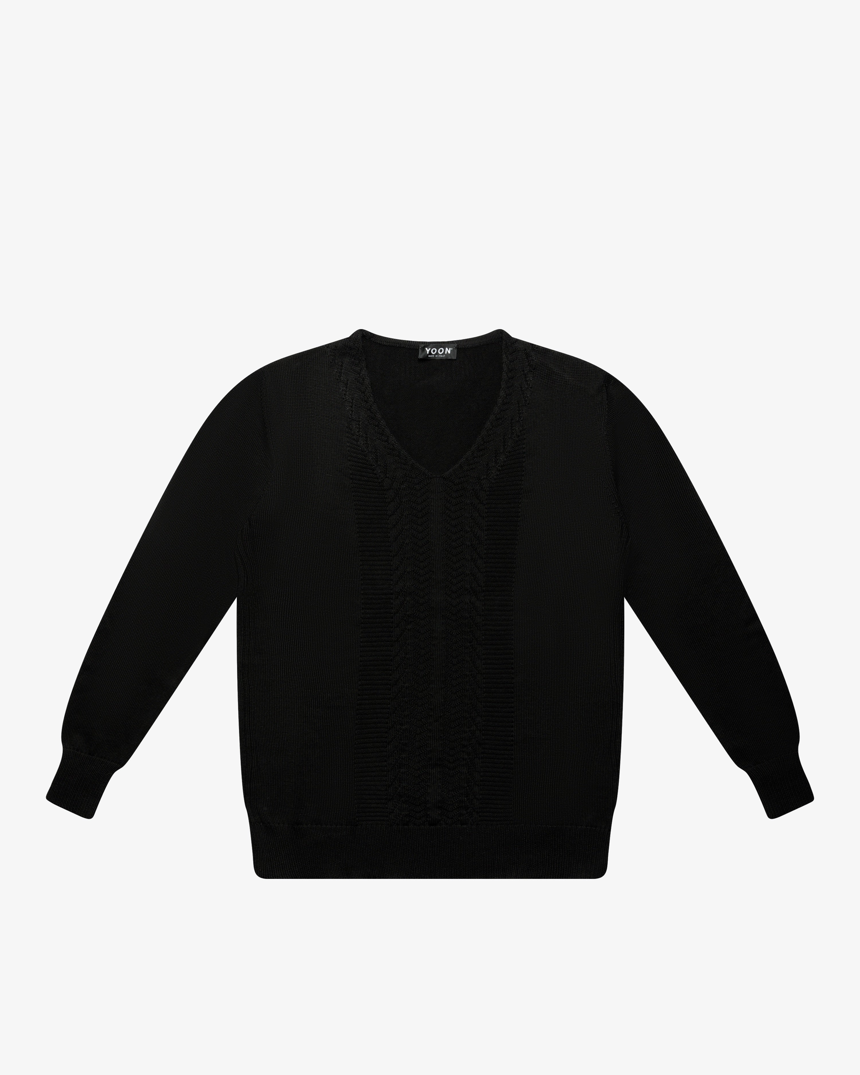 Maglione con scollo a v nero