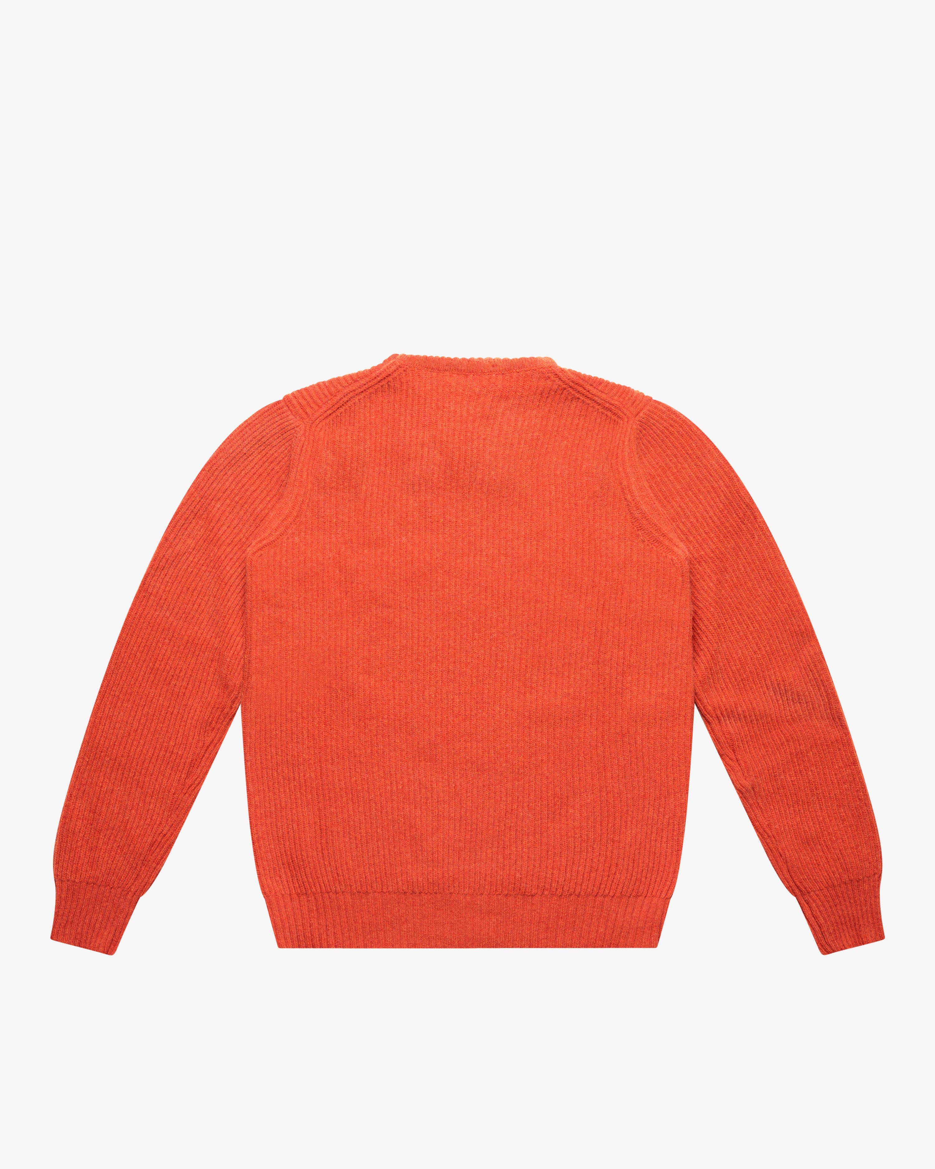 Orange English Rib Turtleneck Sweater