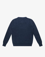 Blue English Rib Turtleneck Sweater