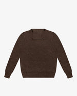 Brown English Rib Turtleneck Sweater