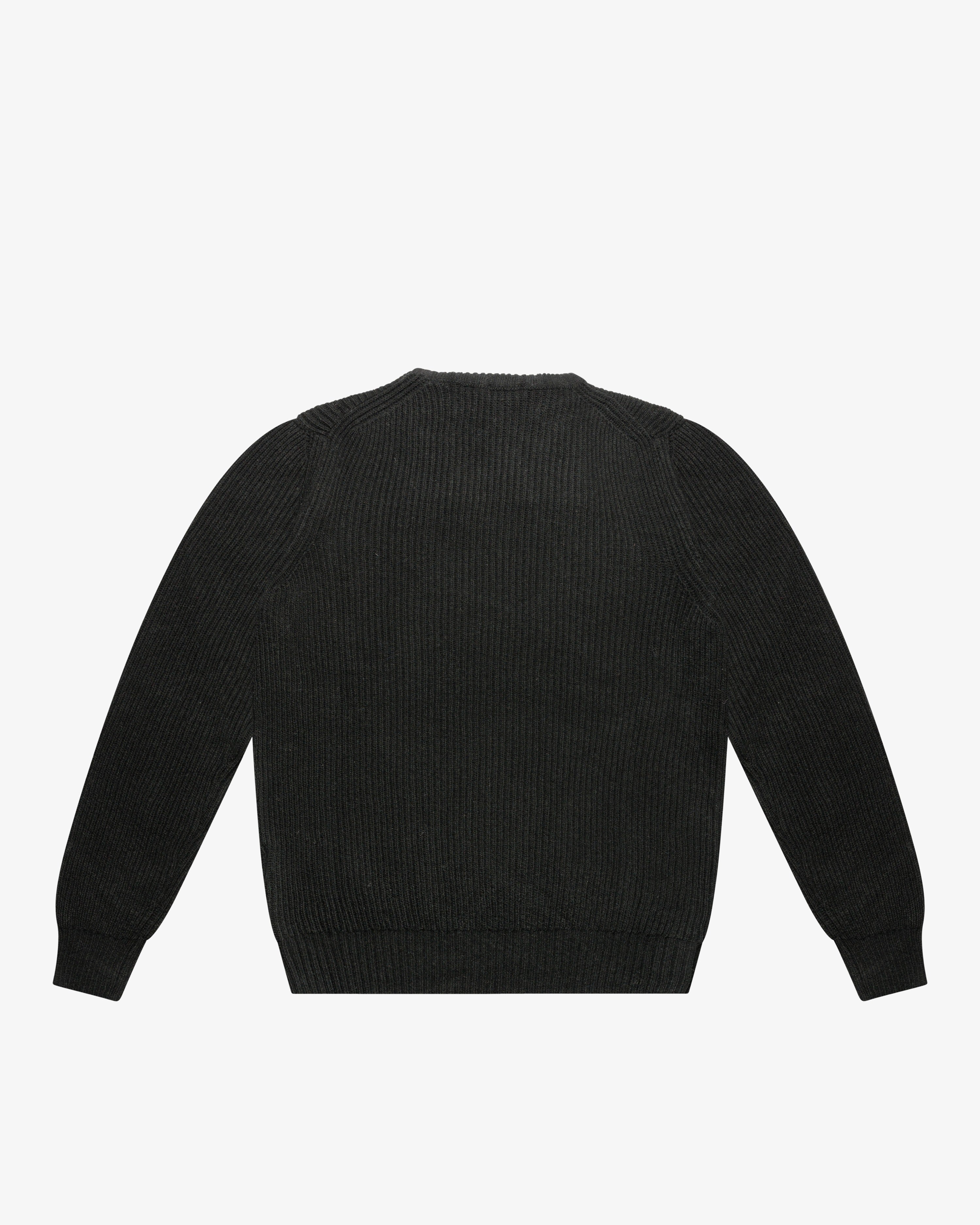 Black English Rib Turtleneck Sweater