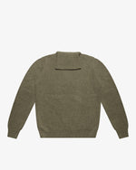 Mélange Green English Rib Turtleneck Sweater