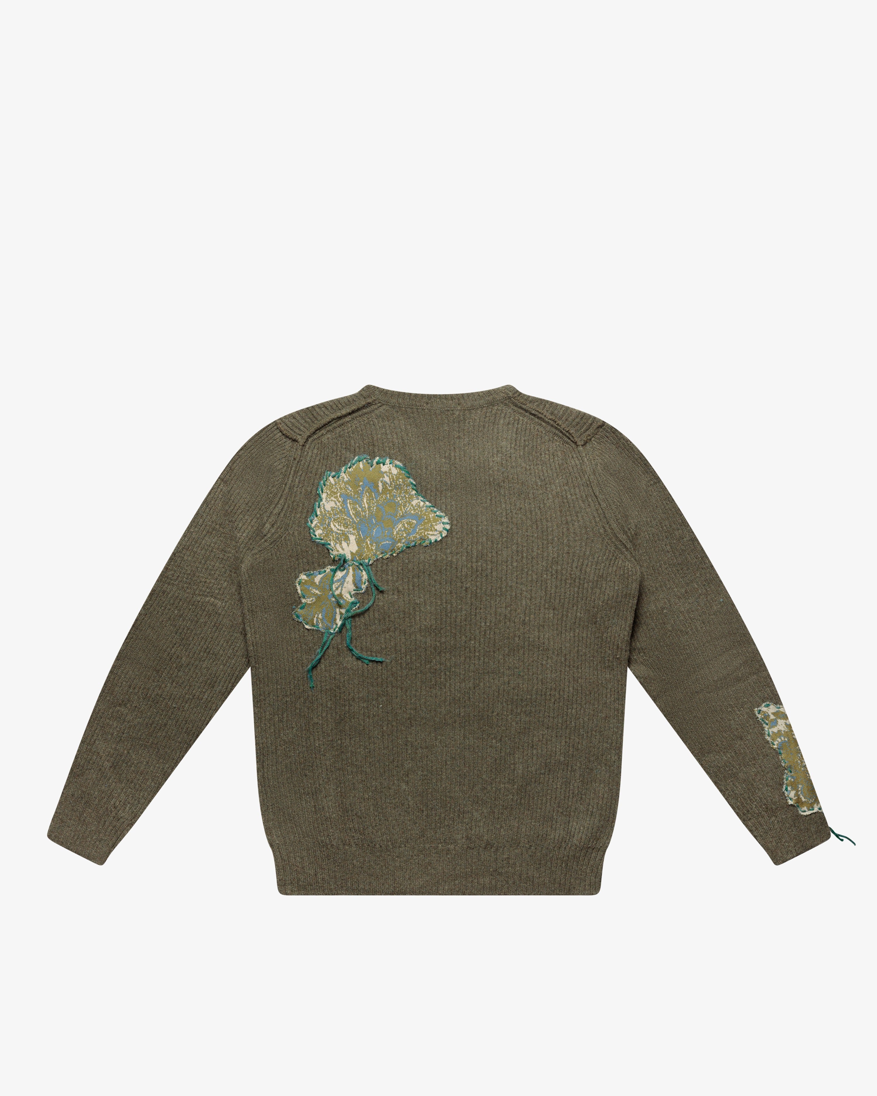 Maglione dolcevita a costa inglese verde militare