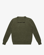 Military Green English Rib Turtleneck Sweater